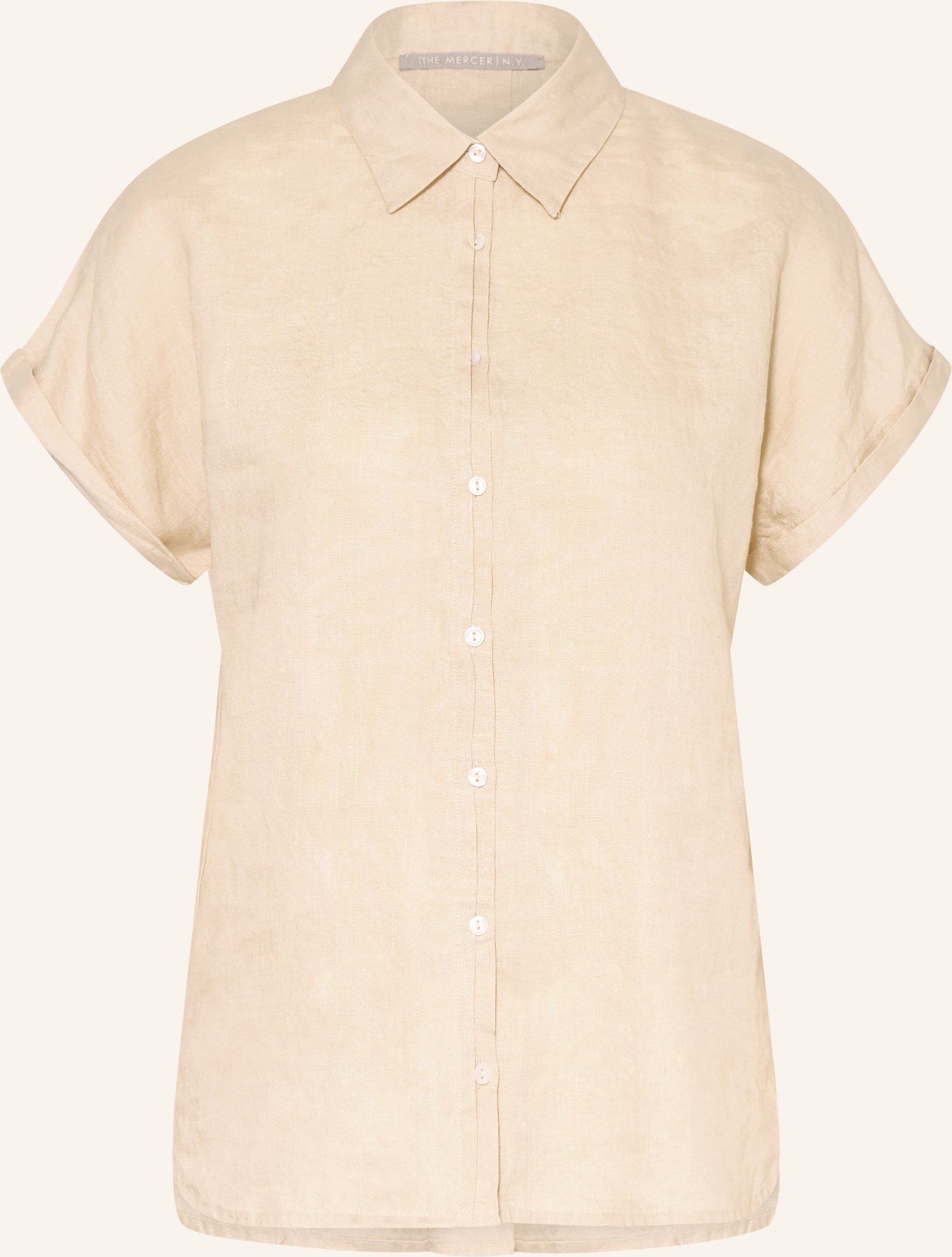 (The Mercer) N.Y. Hemdbluse Aus Leinen beige