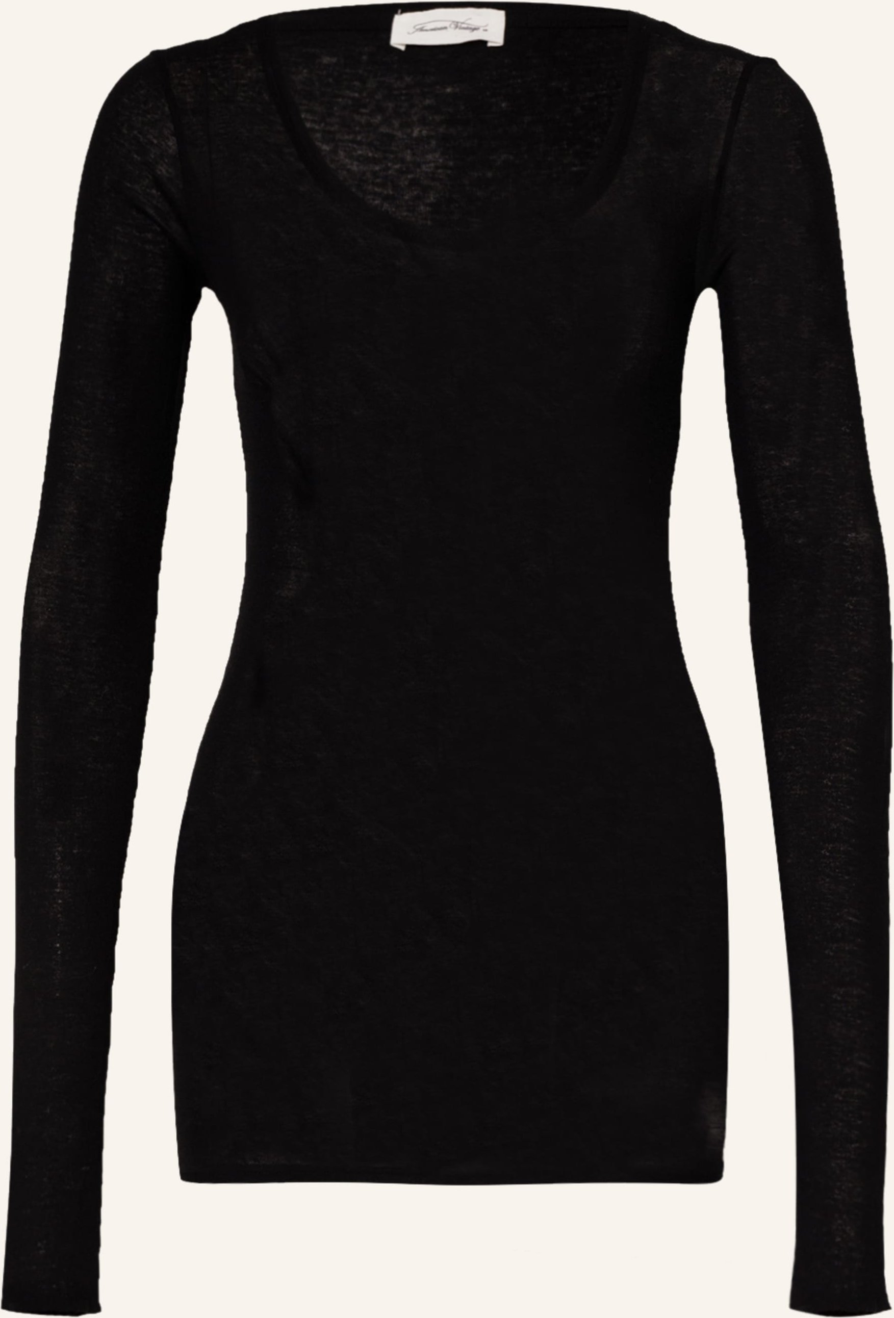 American Vintage Longsleeve Massachusetts schwarz