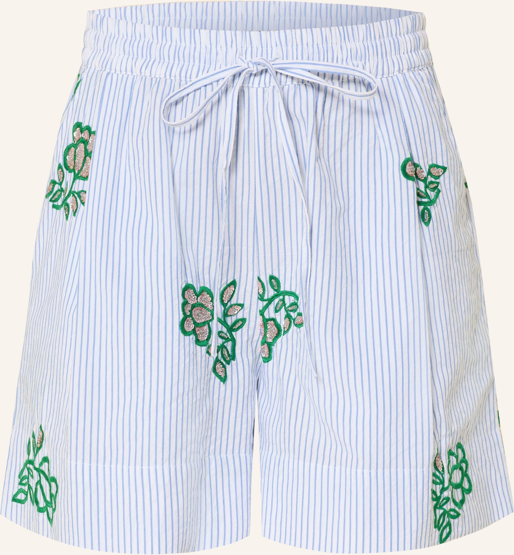 Essentiel Antwerp Shorts Juste Mit Pailletten blau