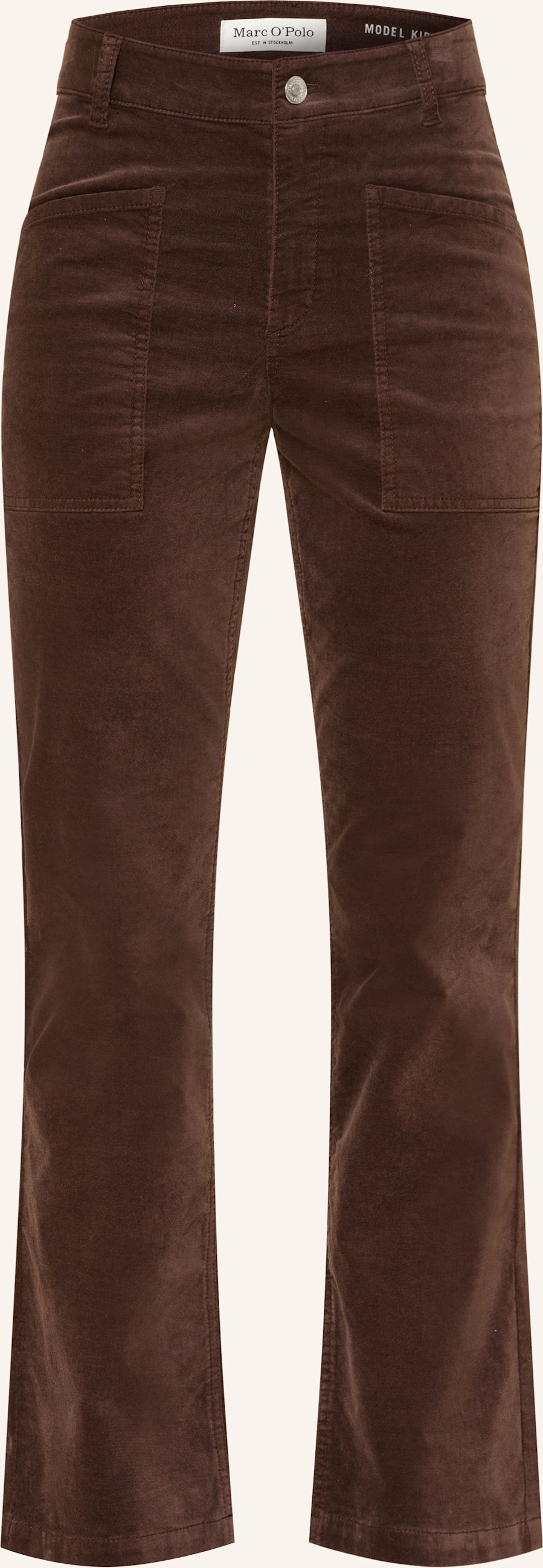 Marc O'polo Bootcut-Hose Kiruna Aus Samt braun