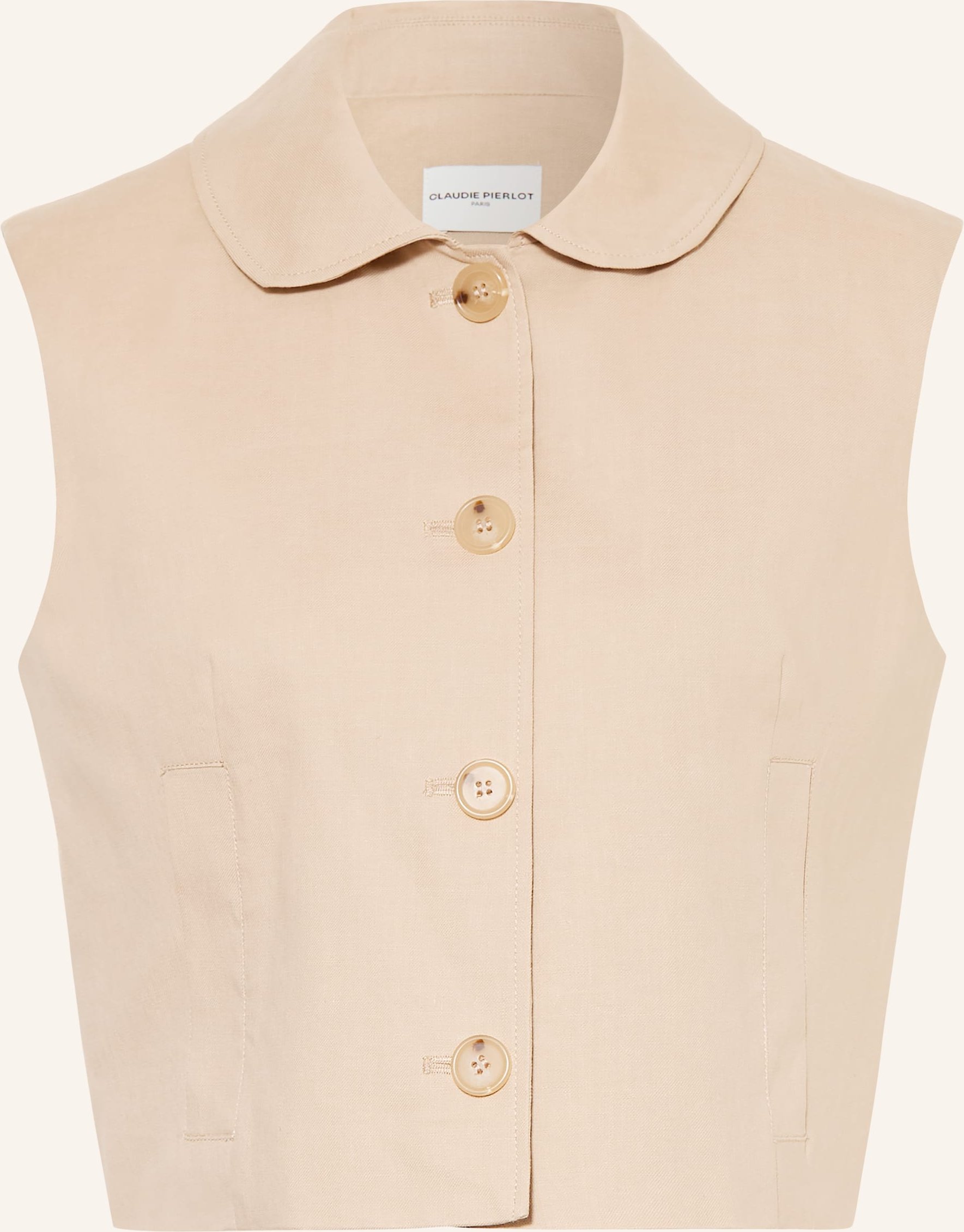 Claudie Pierlot Blazerweste Mit Leinen beige