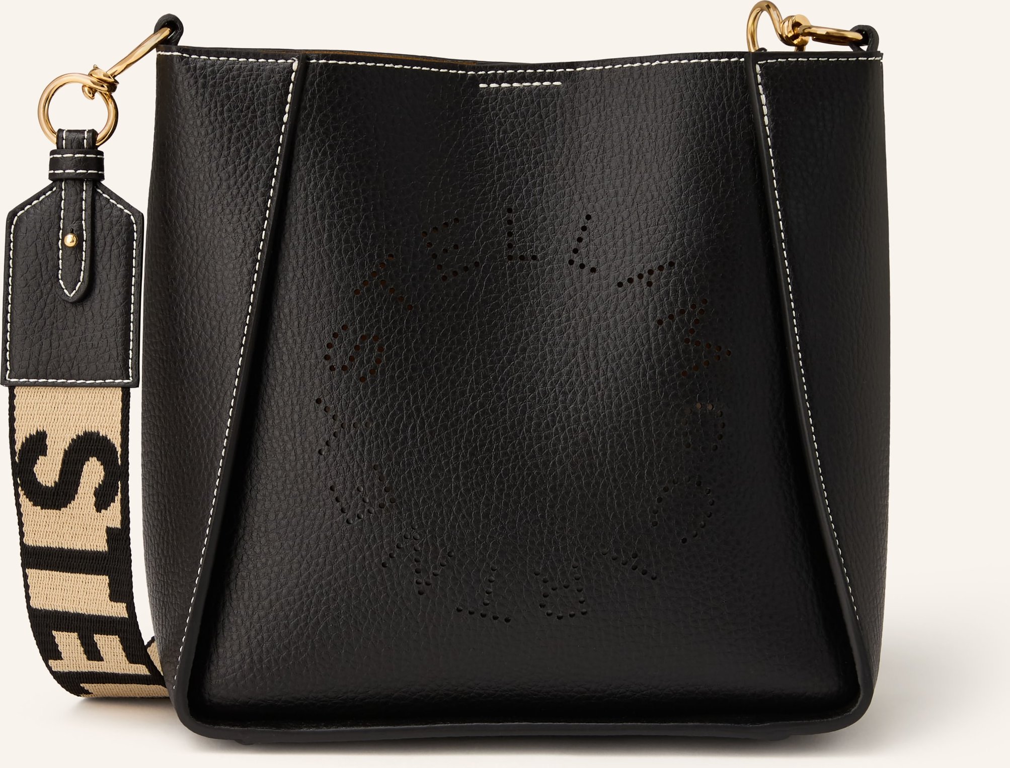 Stella Mccartney Umhängetasche Logo Mini schwarz