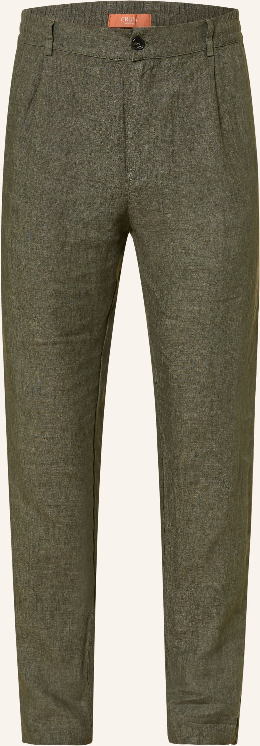 Cruna Leinenhose Extra Slim Fit gruen