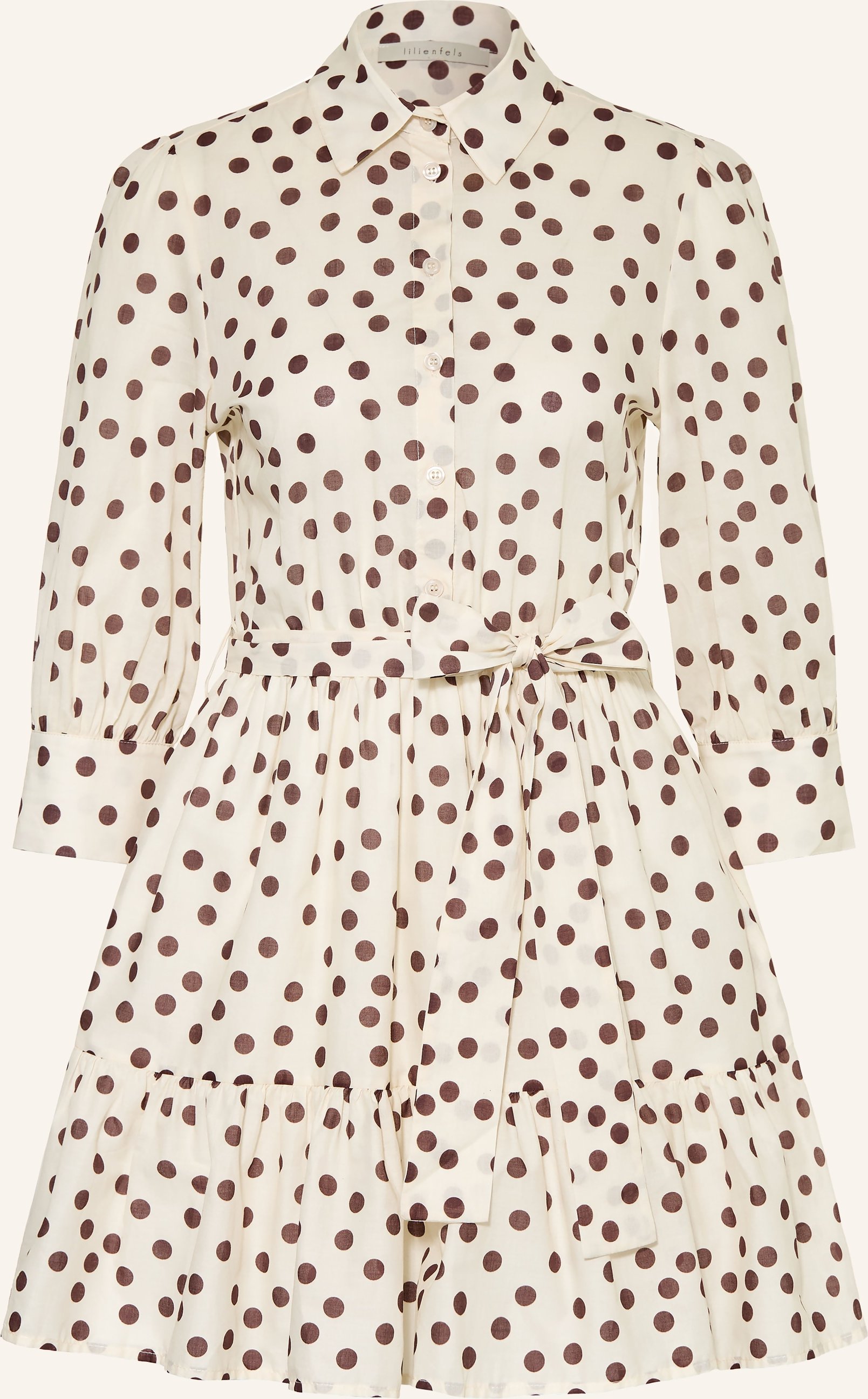 Lilienfels Hemdblusenkleid Mit 3/4-Arm weiss