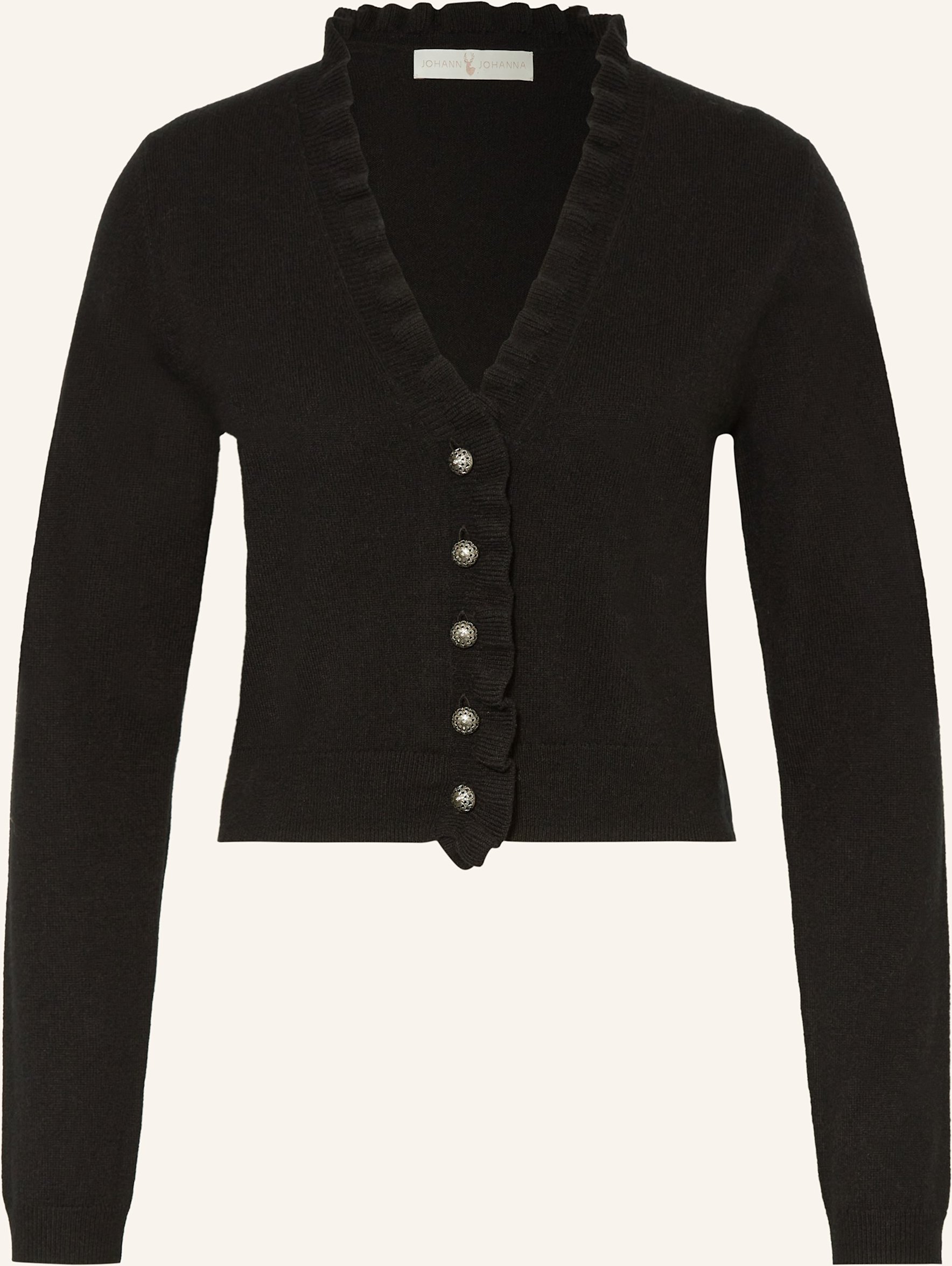 Johann & Johanna Strickjanker Mit Cashmere schwarz