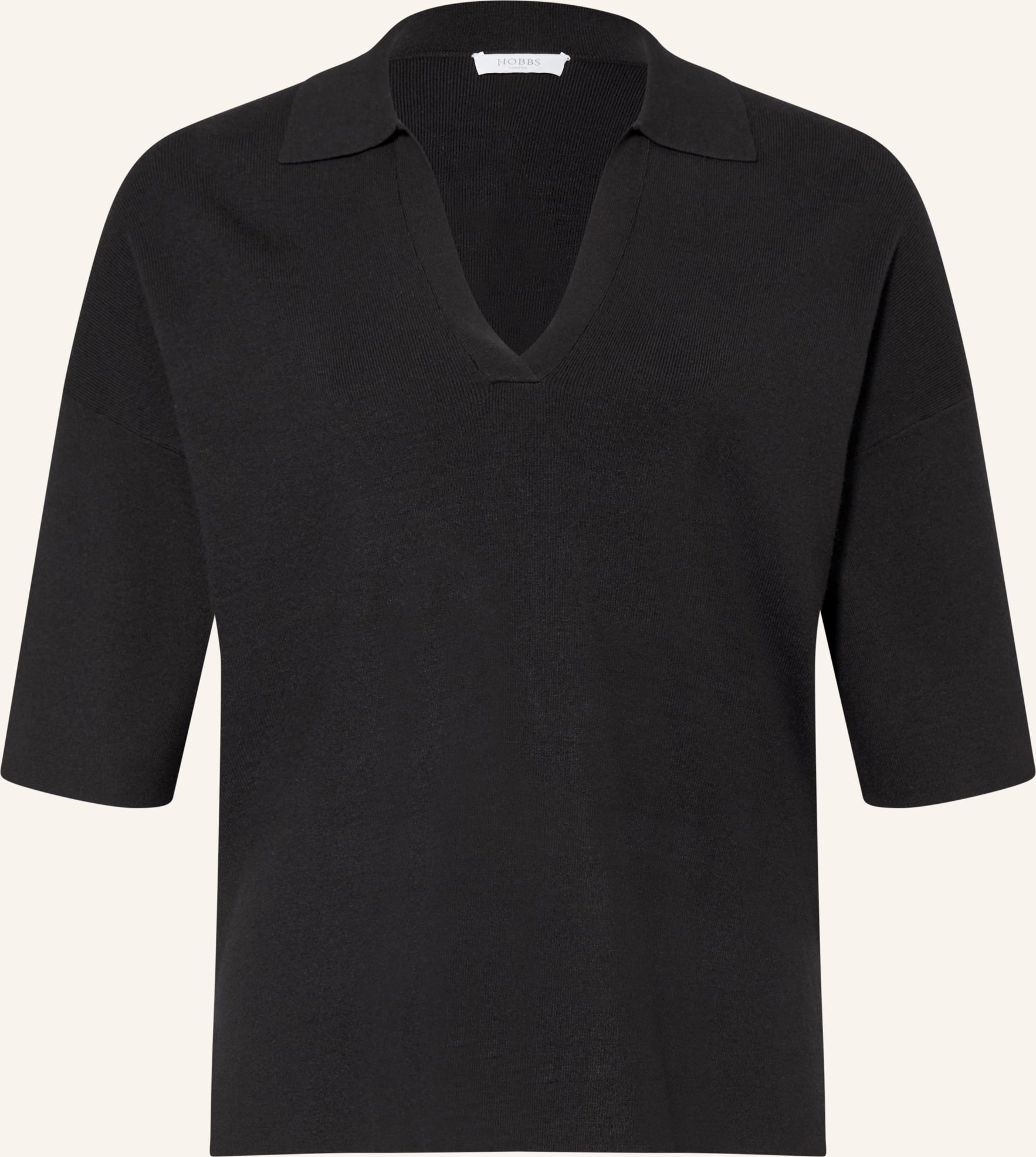 Hobbs Strick-Poloshirt Lenora Mit 3/4-Arm blau