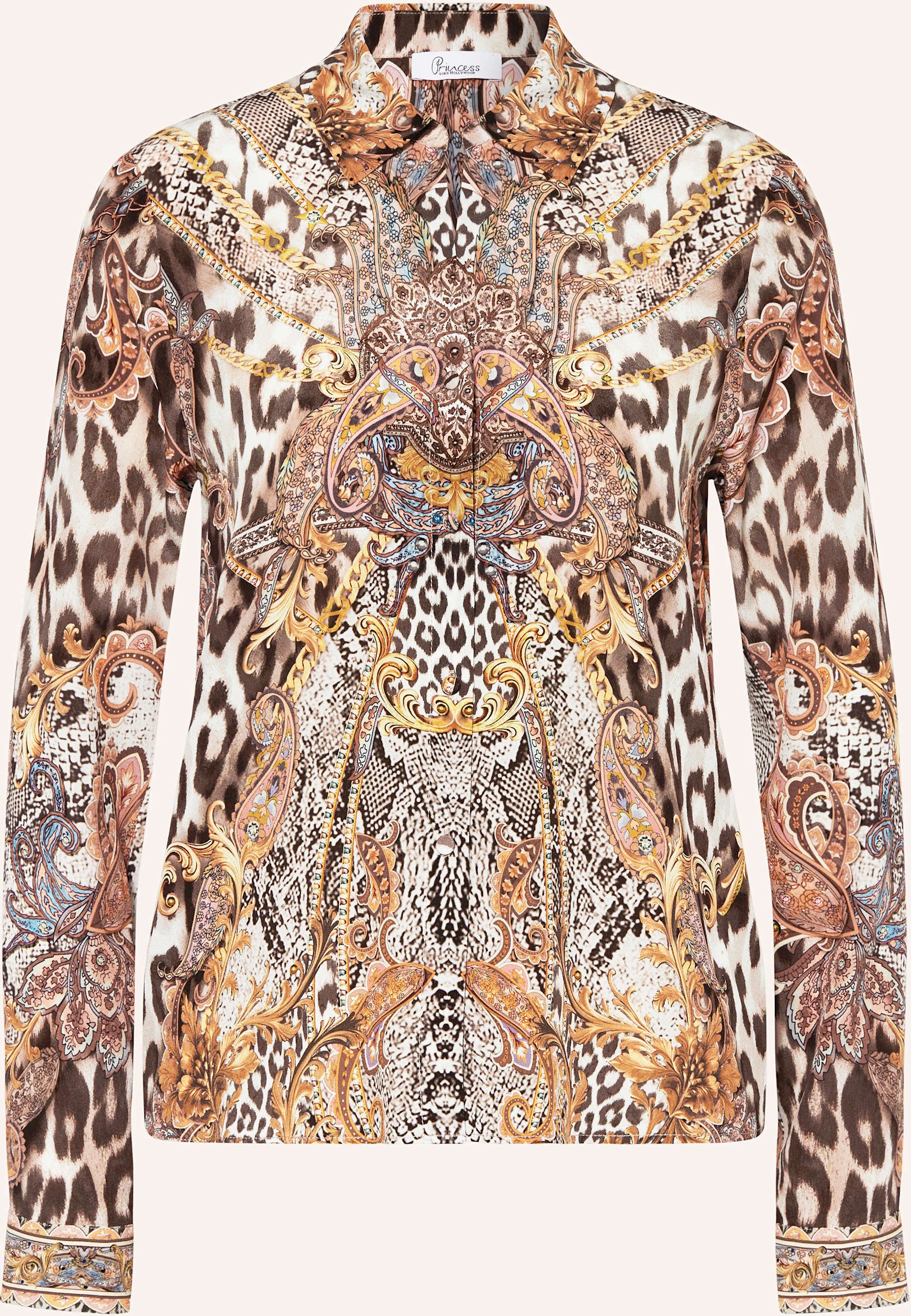 Princess Goes Hollywood Seidenbluse Mit Schmucksteinen braun