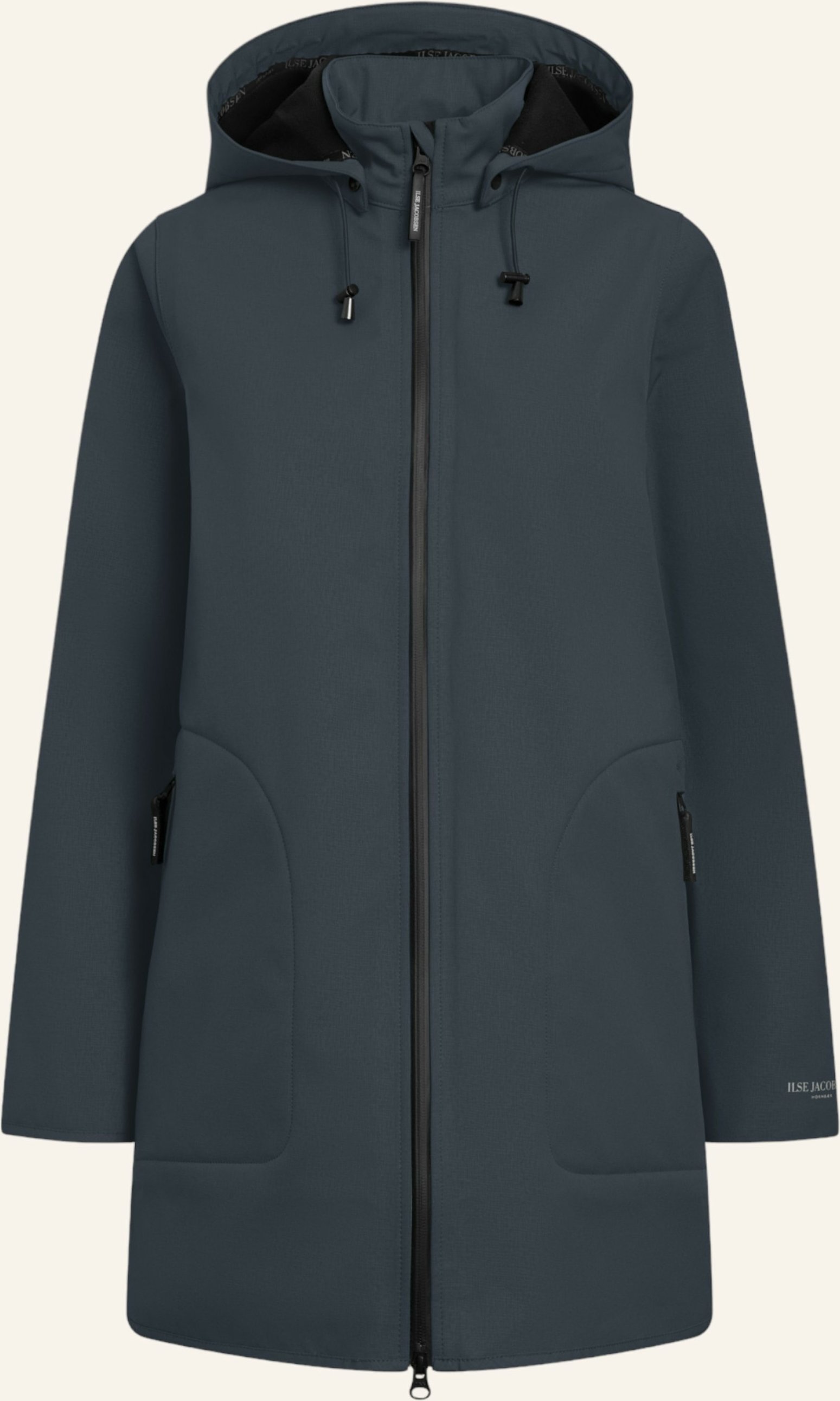 Thumbnail - Ilse Jacobsen Regenmantel Mit Abnehmbarer Kapuze blau