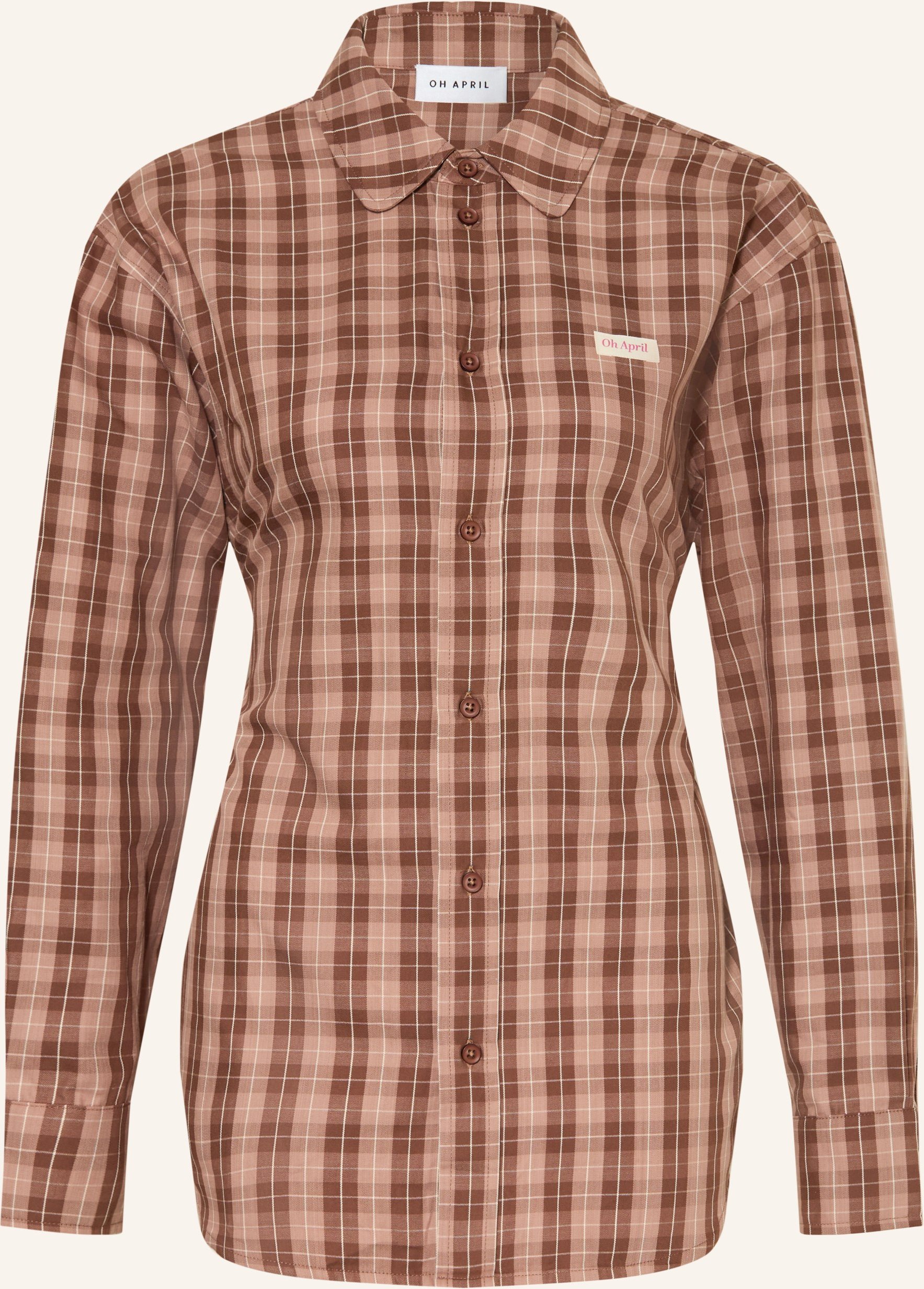 Oh April Oversized-Hemdbluse Lilia braun