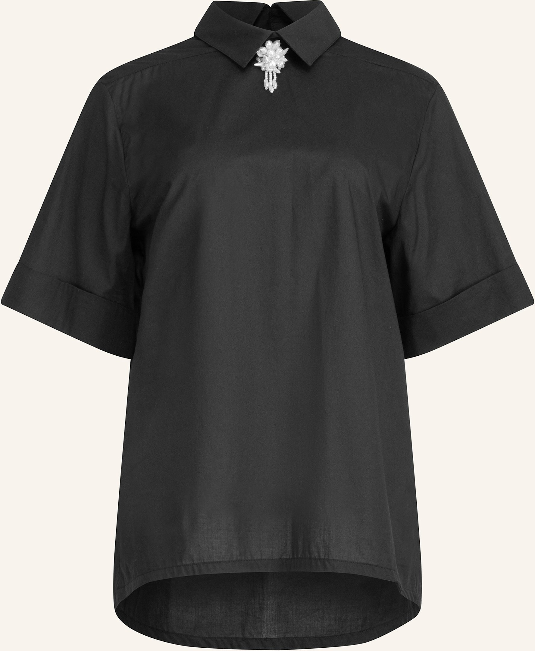 Helene Galwas Bluse Aus Baumwolle Fayre schwarz