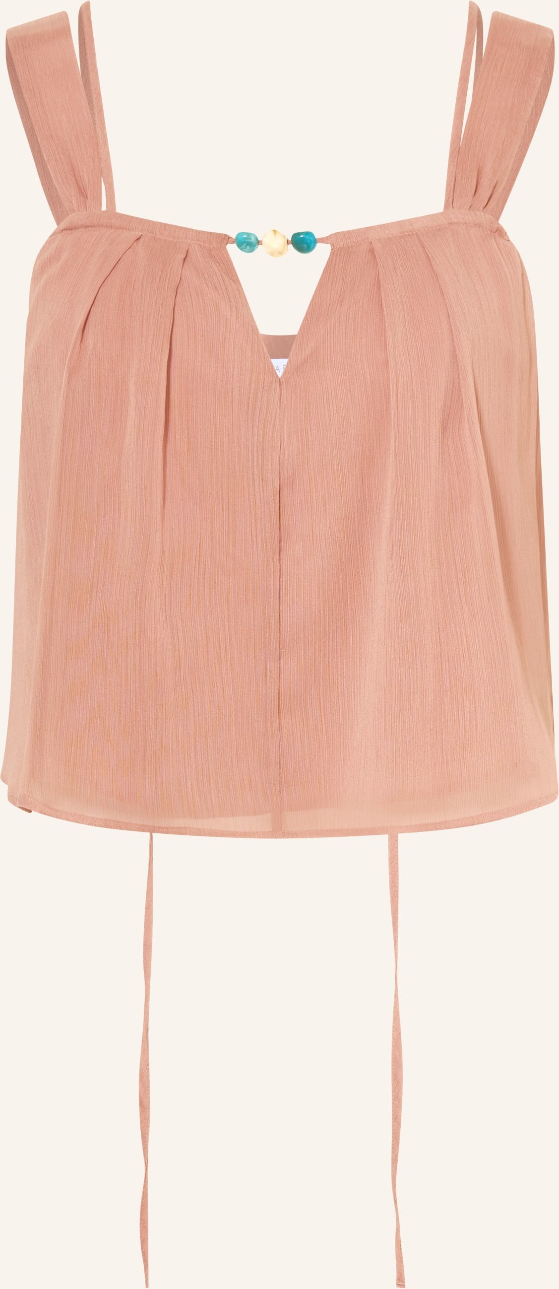 Patrizia Pepe Top Mit Schmucksteinen braun