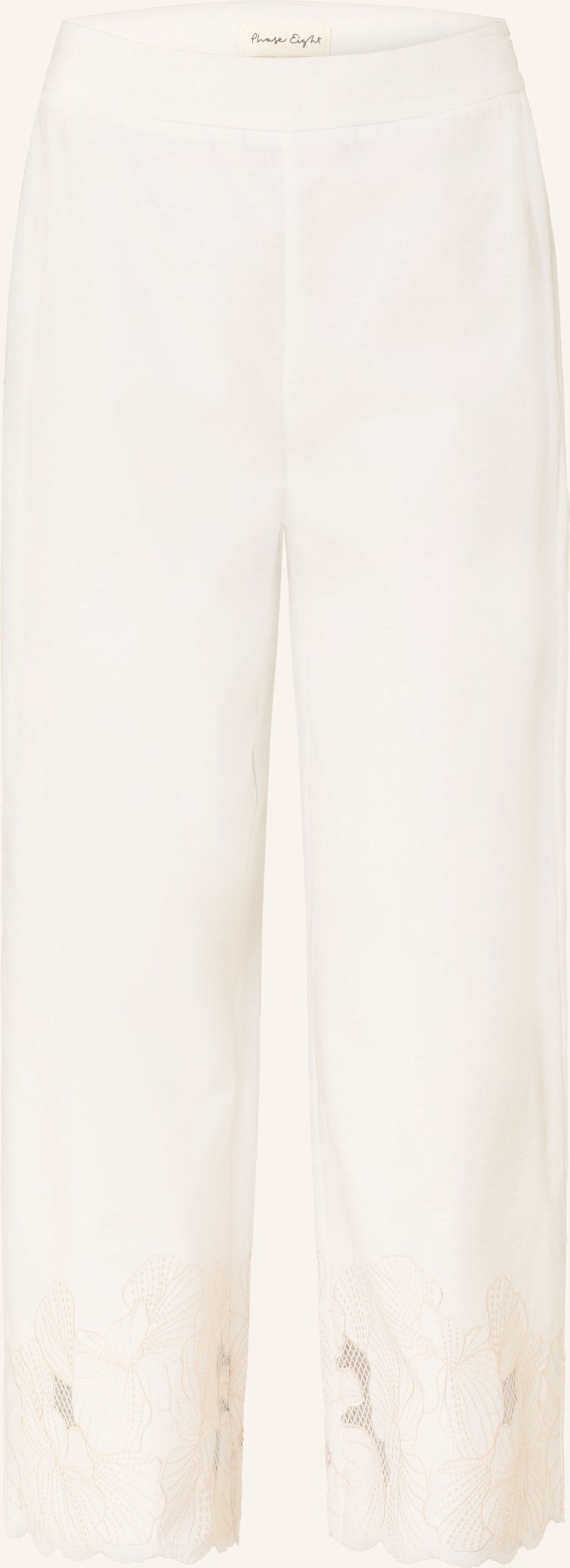 Phase Eight Marlenehose Svea Mit Stickereien weiss