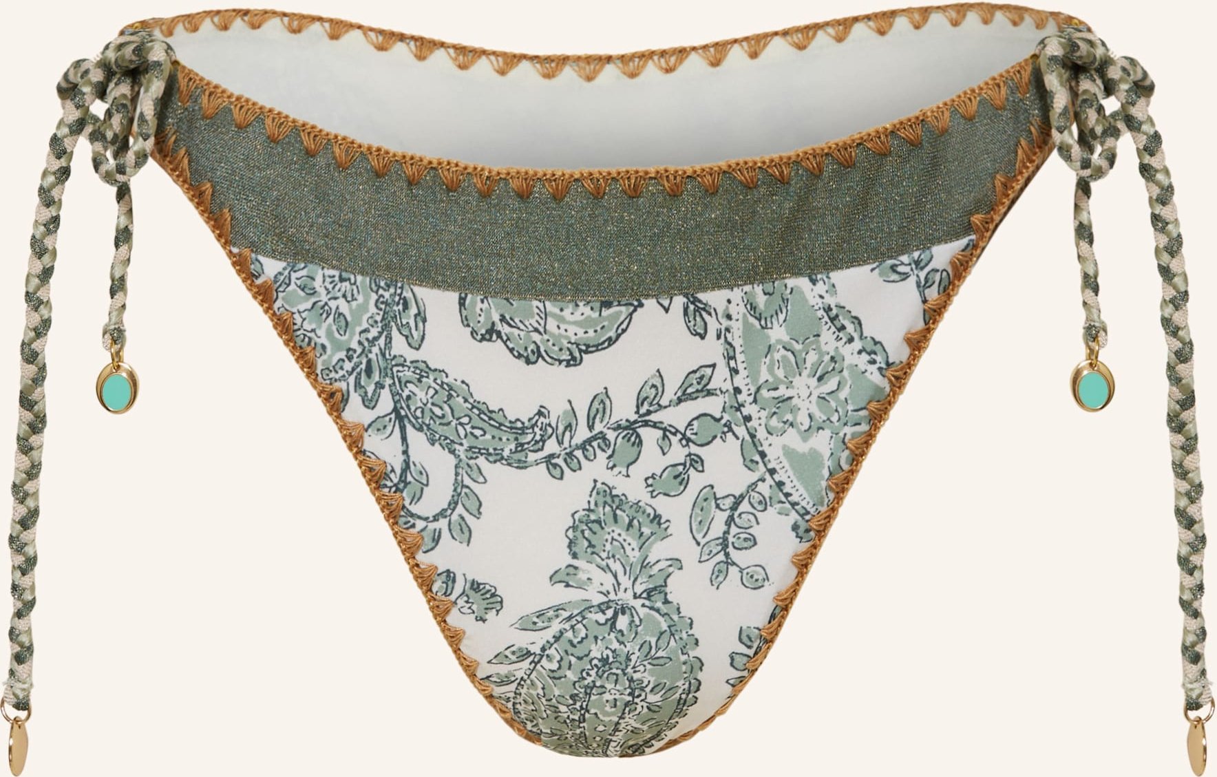 Banana Moon Couture Triangel-Bikini-Hose Blika Nassimia Mit Glitzergarn weiss