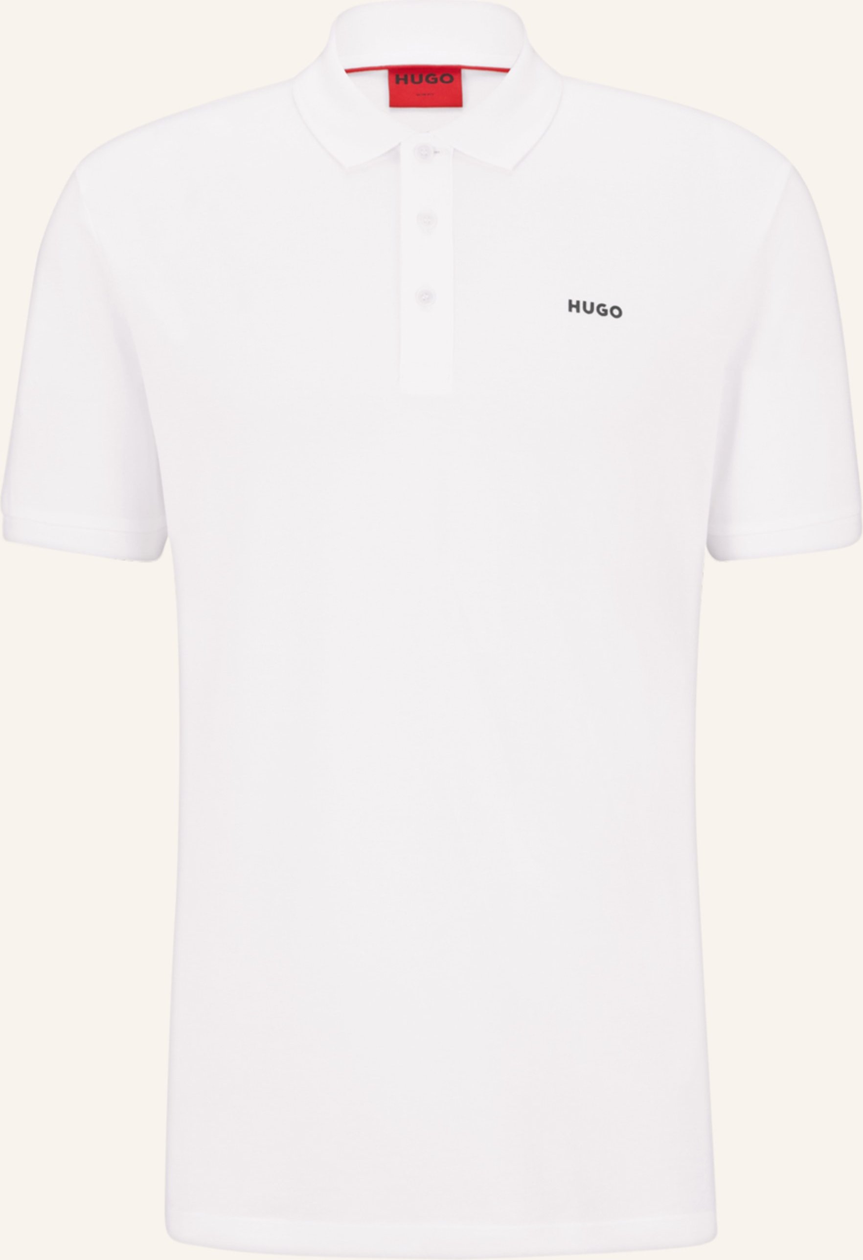 Hugo Piqué-Poloshirt Donos Regular Fit weiss