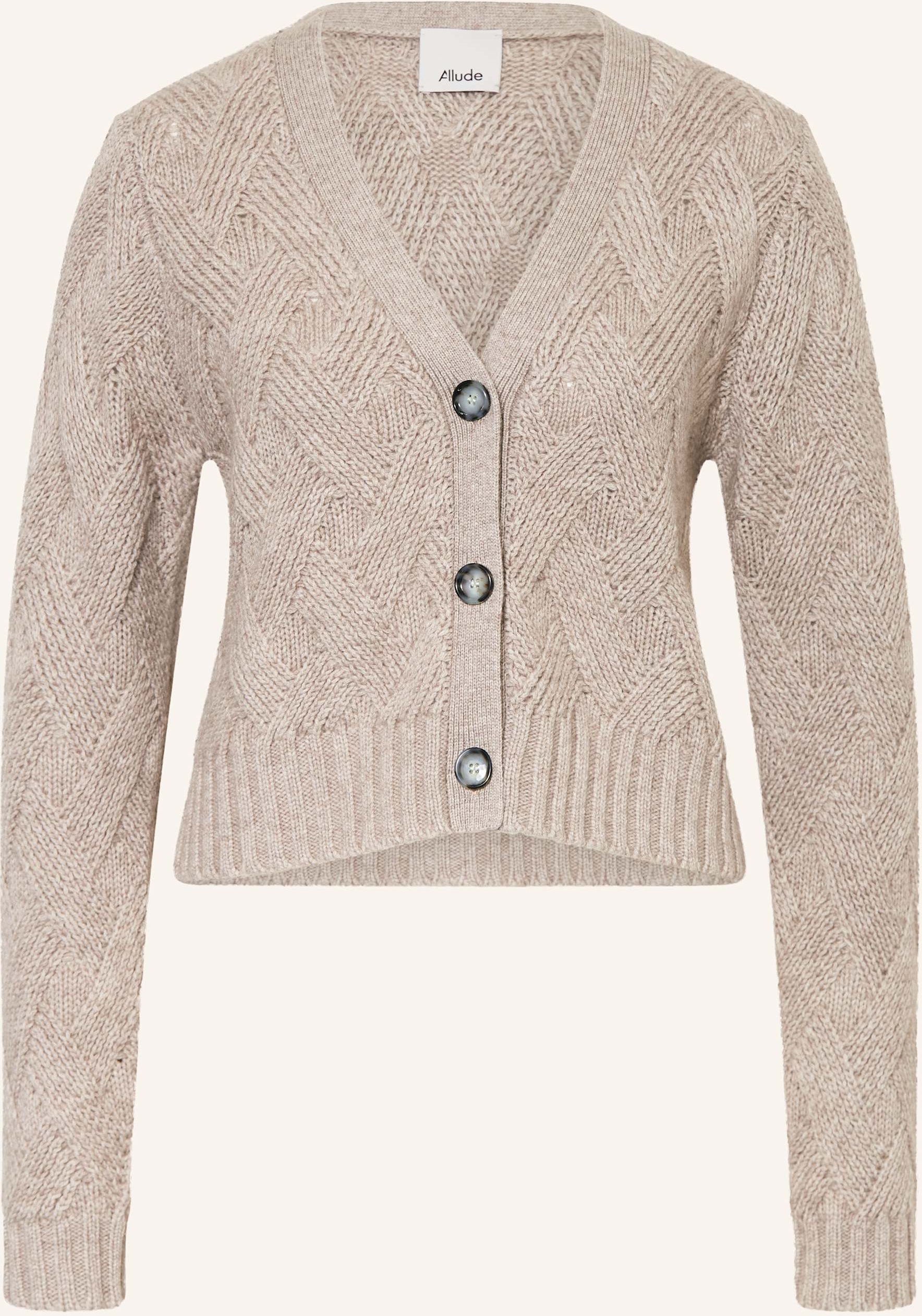 Allude Strickjacke Mit Cashmere beige