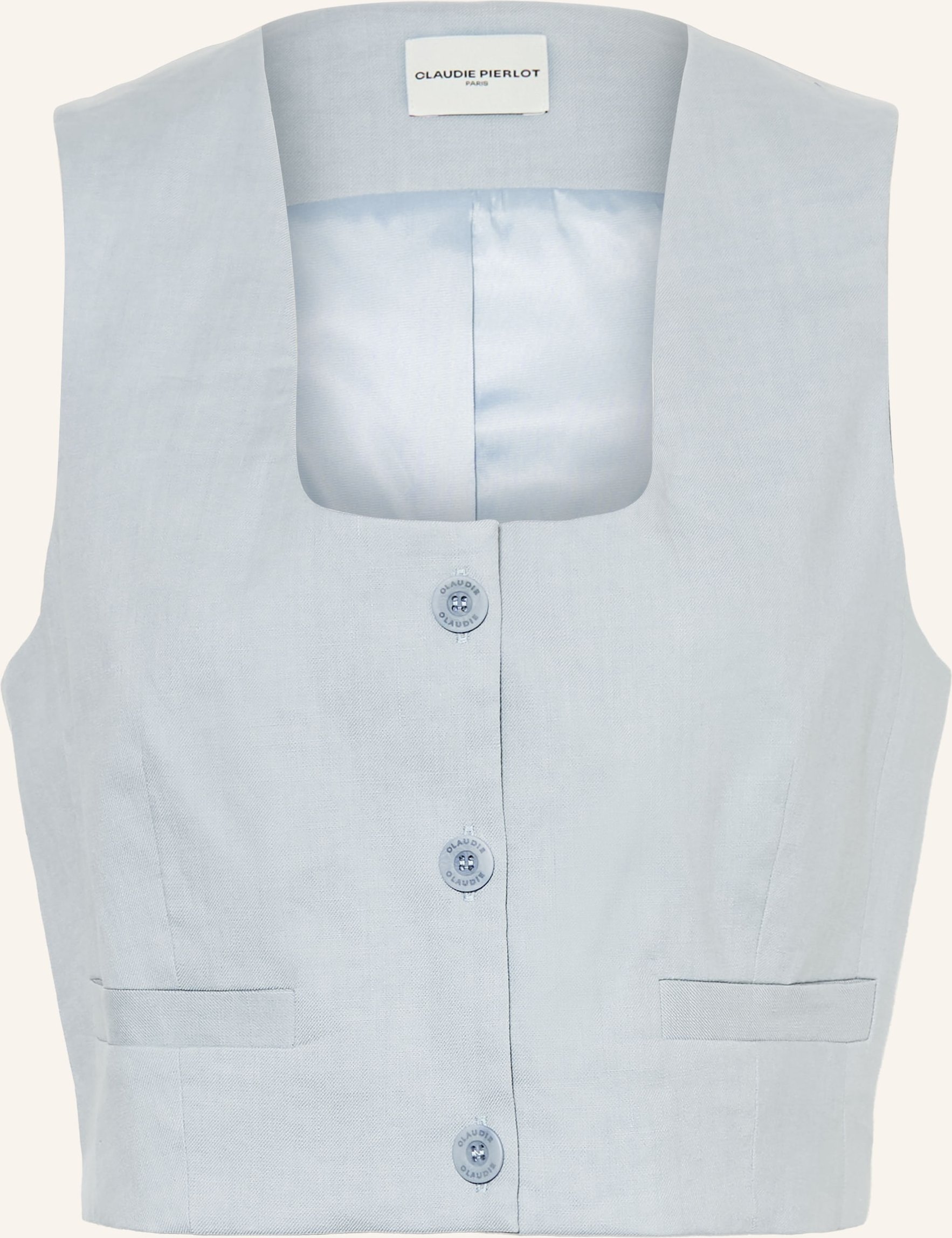 Claudie Pierlot Blazerweste Mit Leinen grau