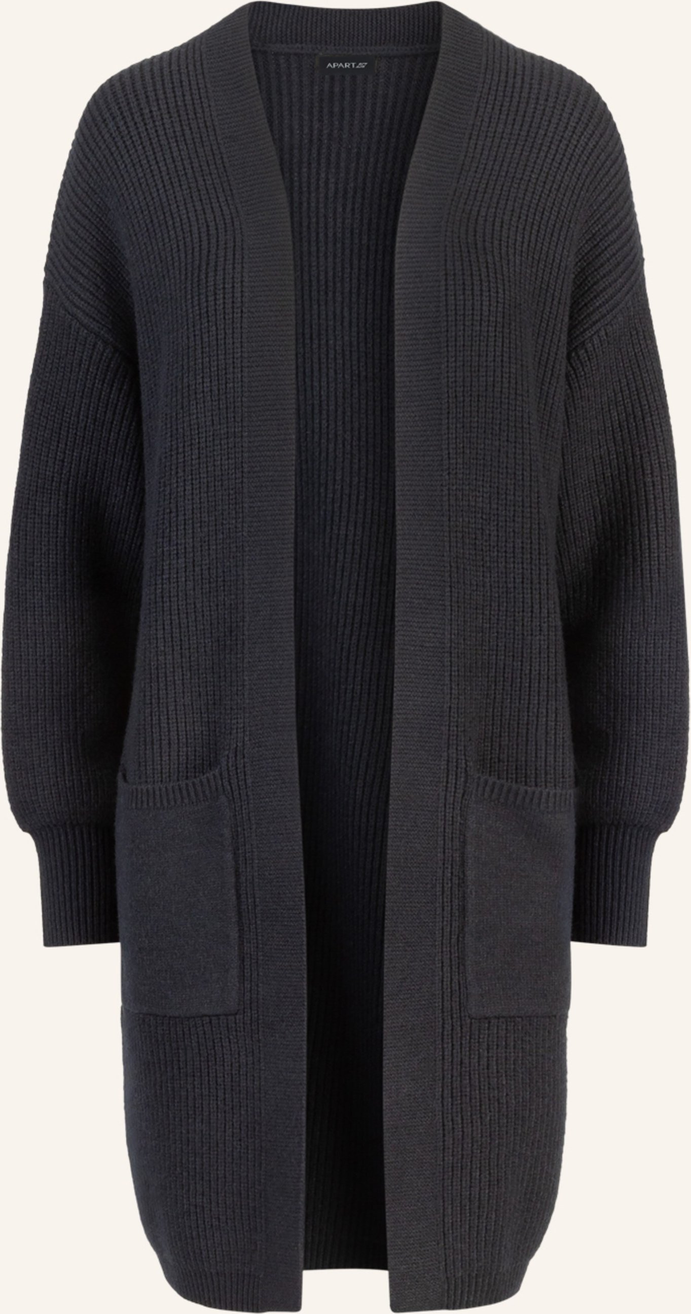 Apart Lange Strickjacke blau