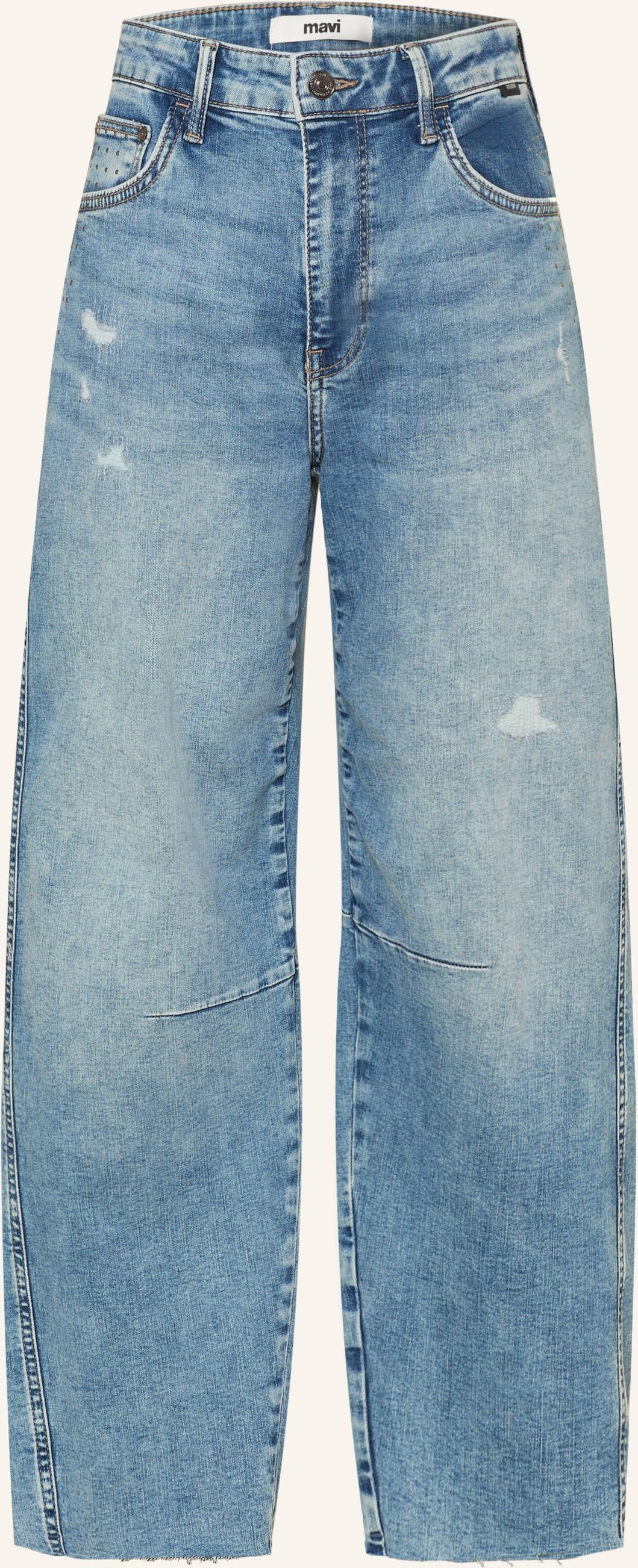 Mavi Boyfriend Jeans Leila Mit Nieten blau