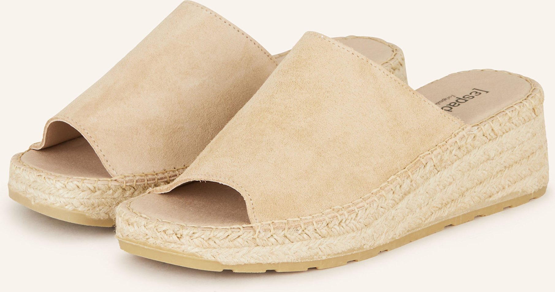 Espadrij L'originale Plateau-Pantoletten beige