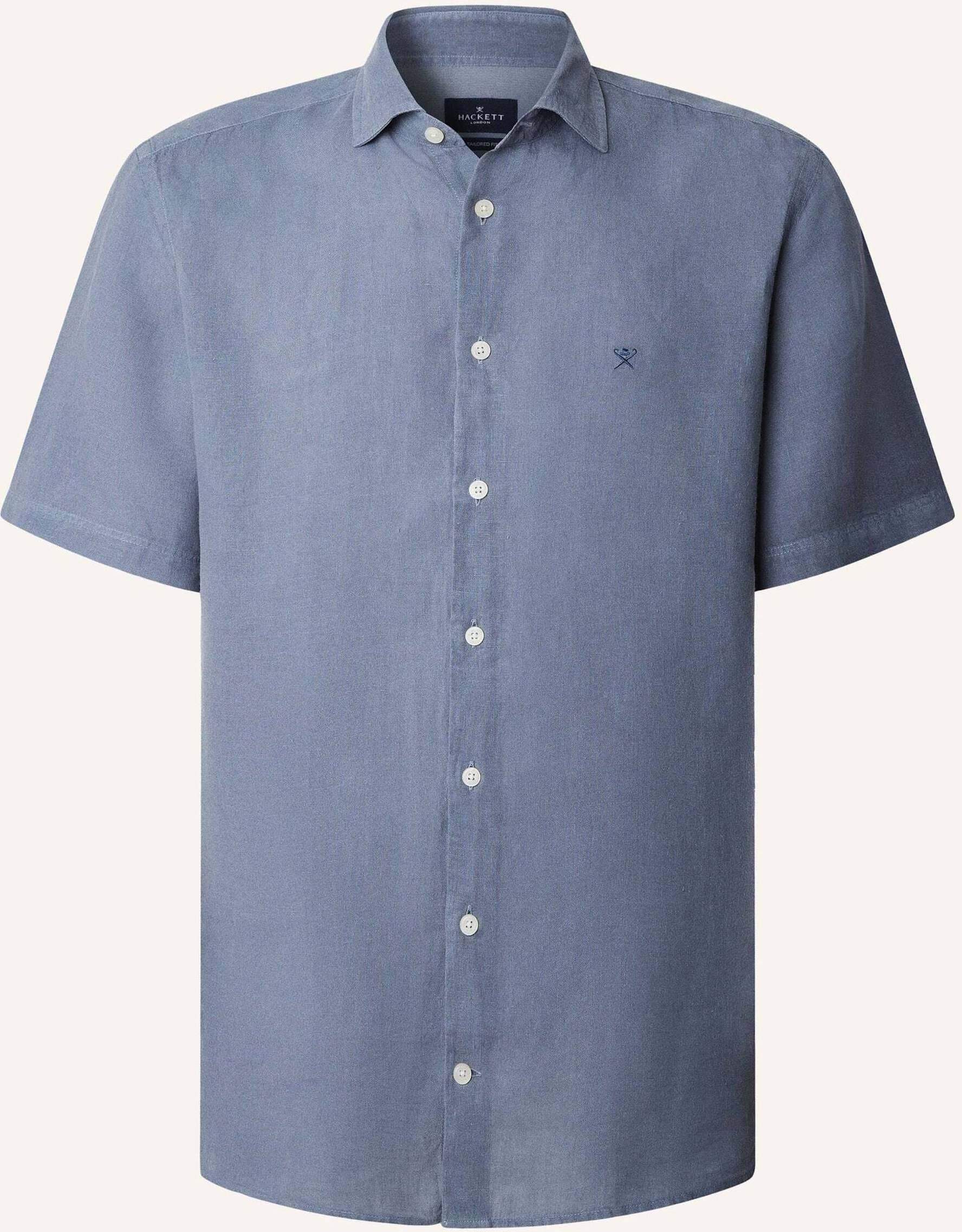 Hackett London Freizeithemd Gmd Linen Ss blau