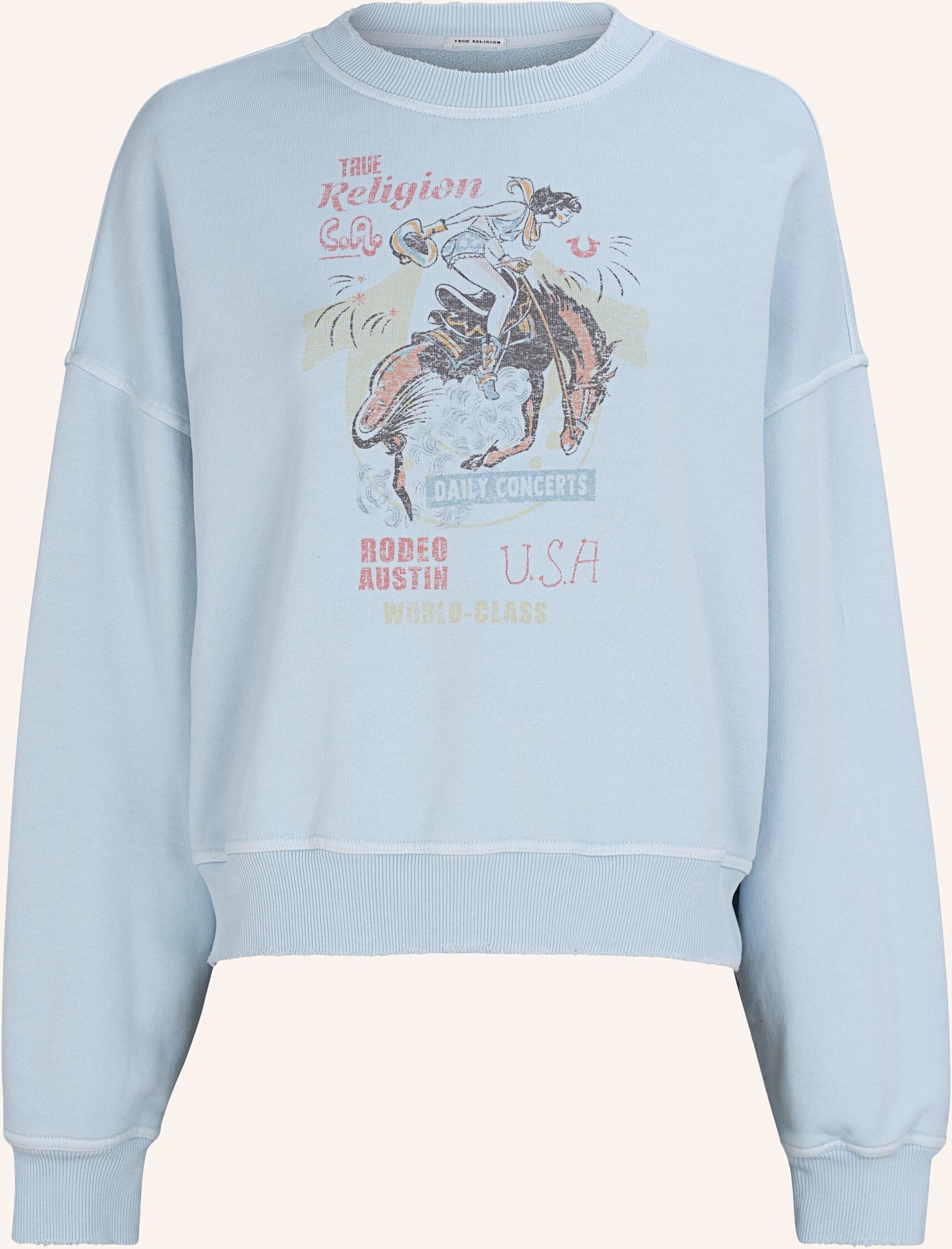 True Religion Sweatshirt Rodeo blau