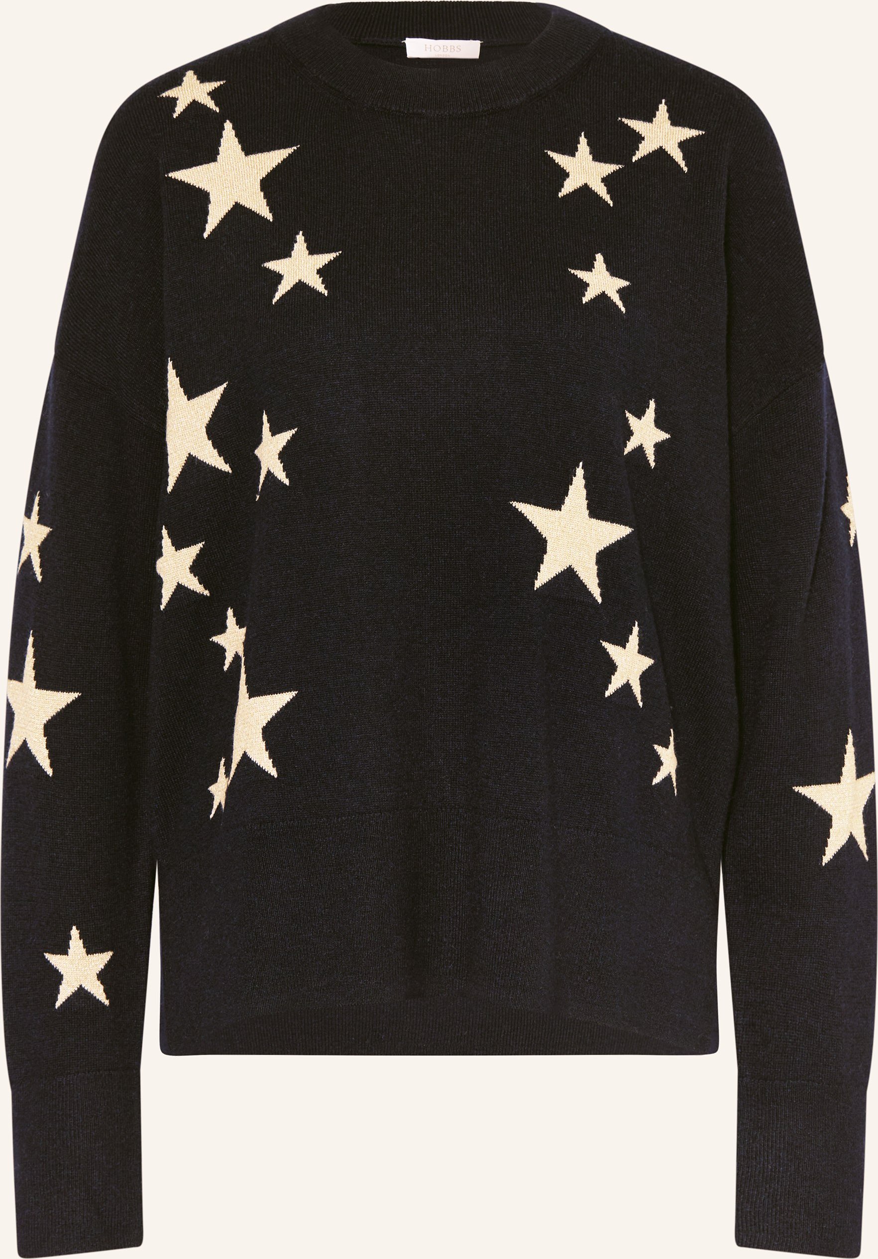 Hobbs Pullover Arnelle Mit Merinowolle Und Glitzergarn blau