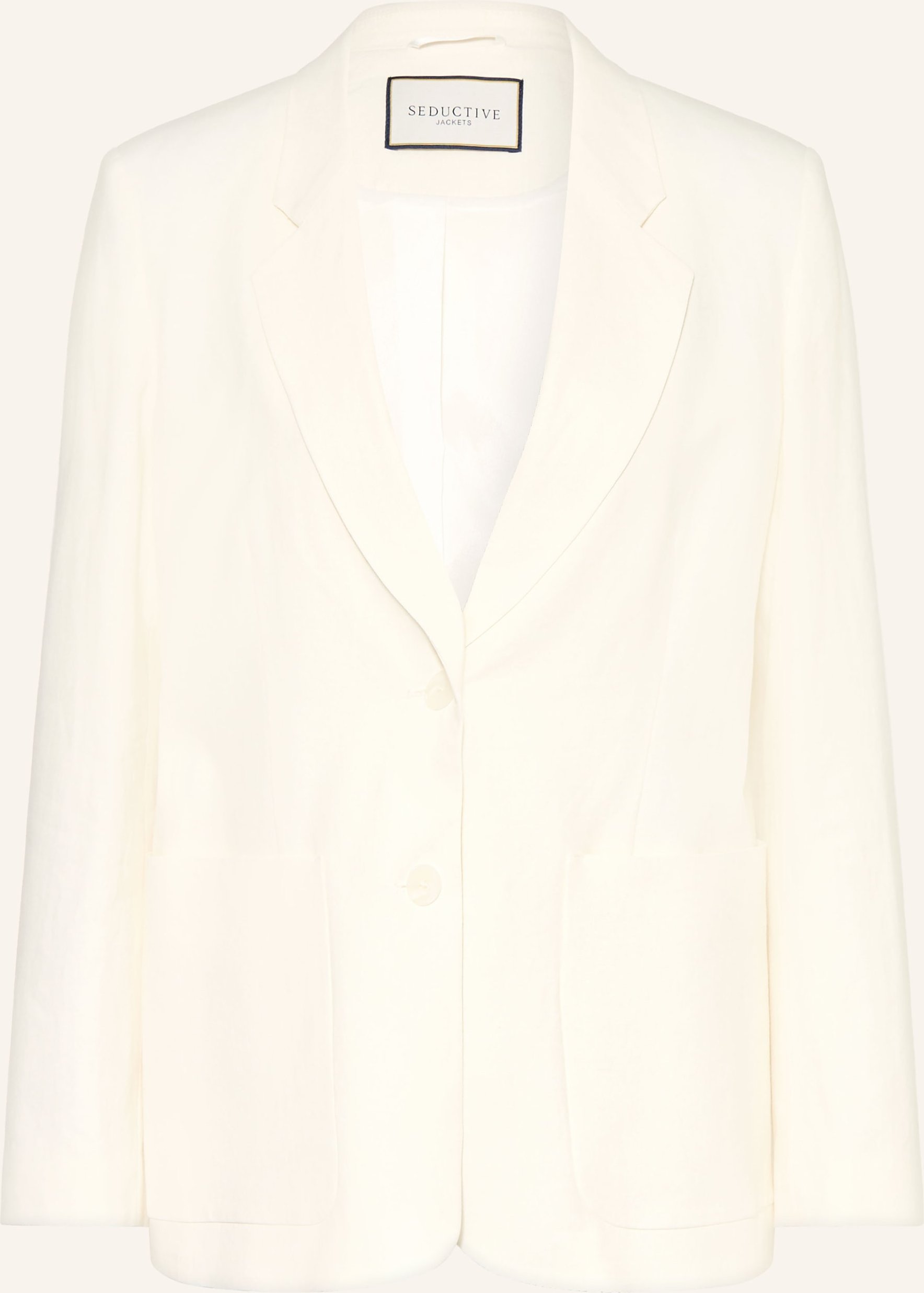 Seductive Blazer Carette Mit Leinen weiss