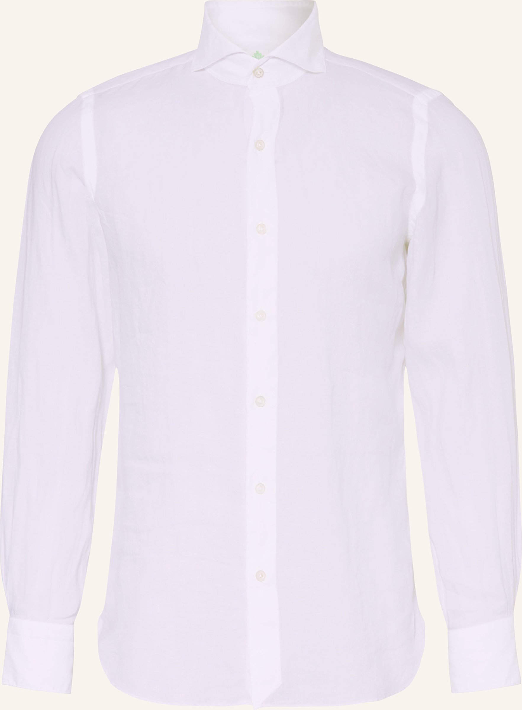 Finamore 1925 Leinenhemd Tokyo Sergio Slim Fit weiss