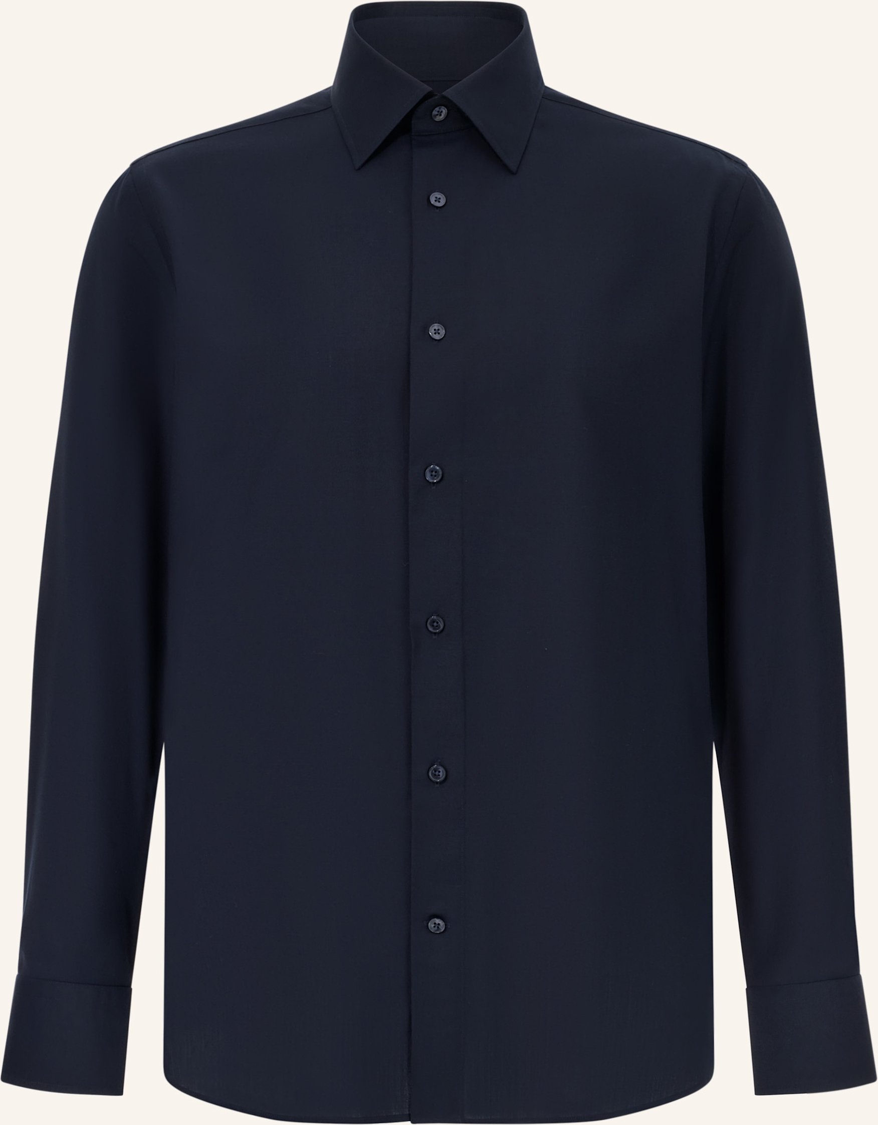 Boggi Milano Regular Fit Wool Shirt blau