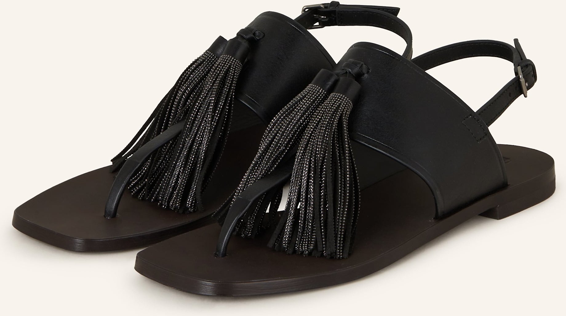 Thumbnail - Brunello Cucinelli Zehentrenner schwarz