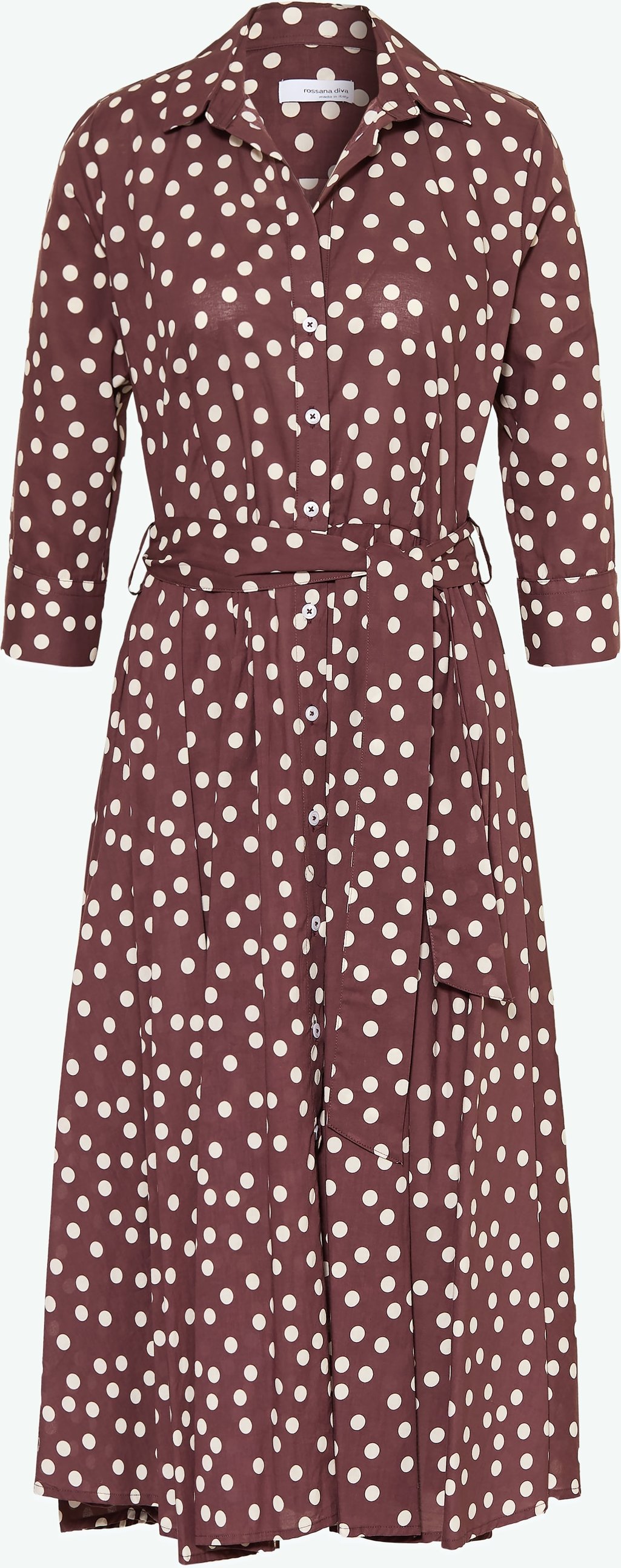 Rossana Diva Hemdblusenkleid Mit 3/4-Arm braun