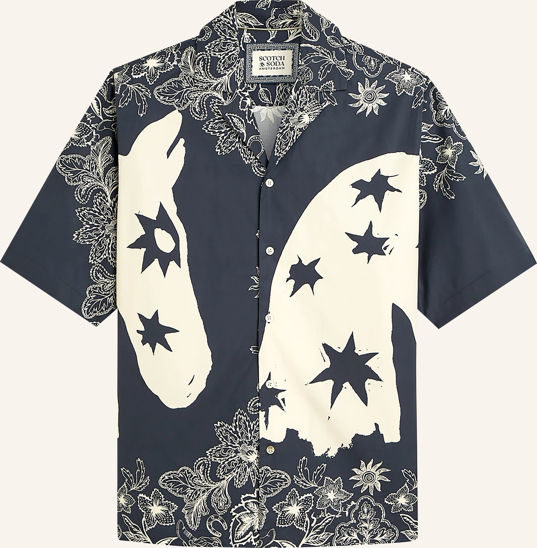 Scotch & Soda Resorthemd Relaxed Fit blau