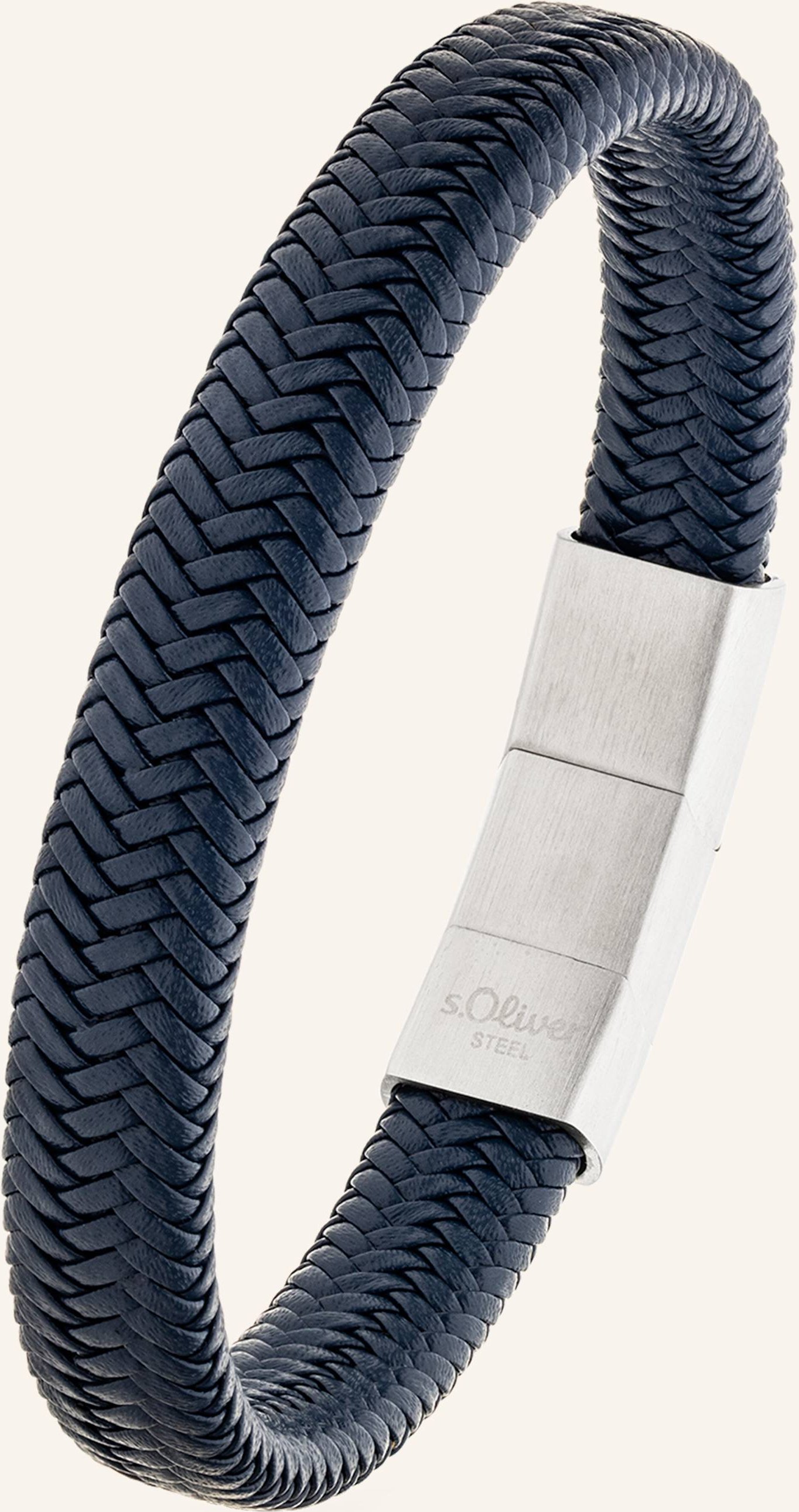 S.Oliver Armband Aus Echtleder blau