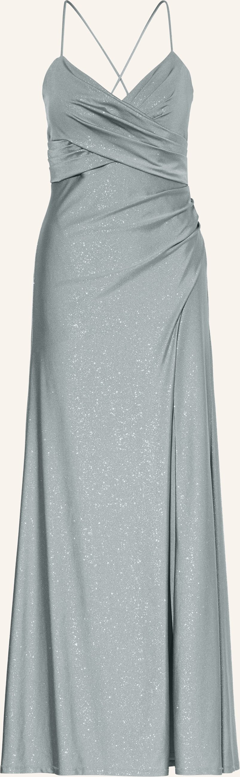 Vm Vera Mont Abendkleid Mit Glitzergarn blau