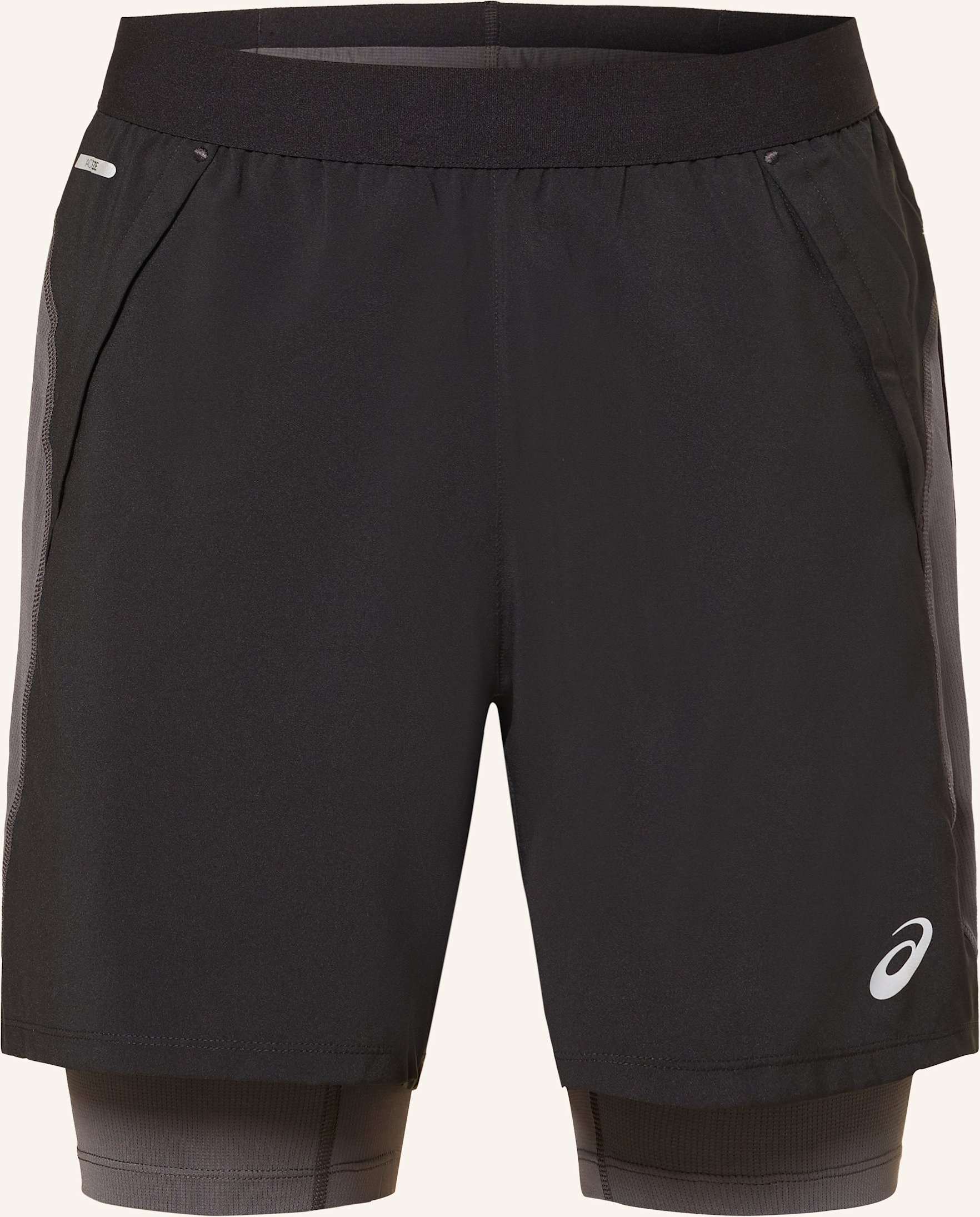 Thumbnail - Asics 2-In-1-Laufshorts Road schwarz