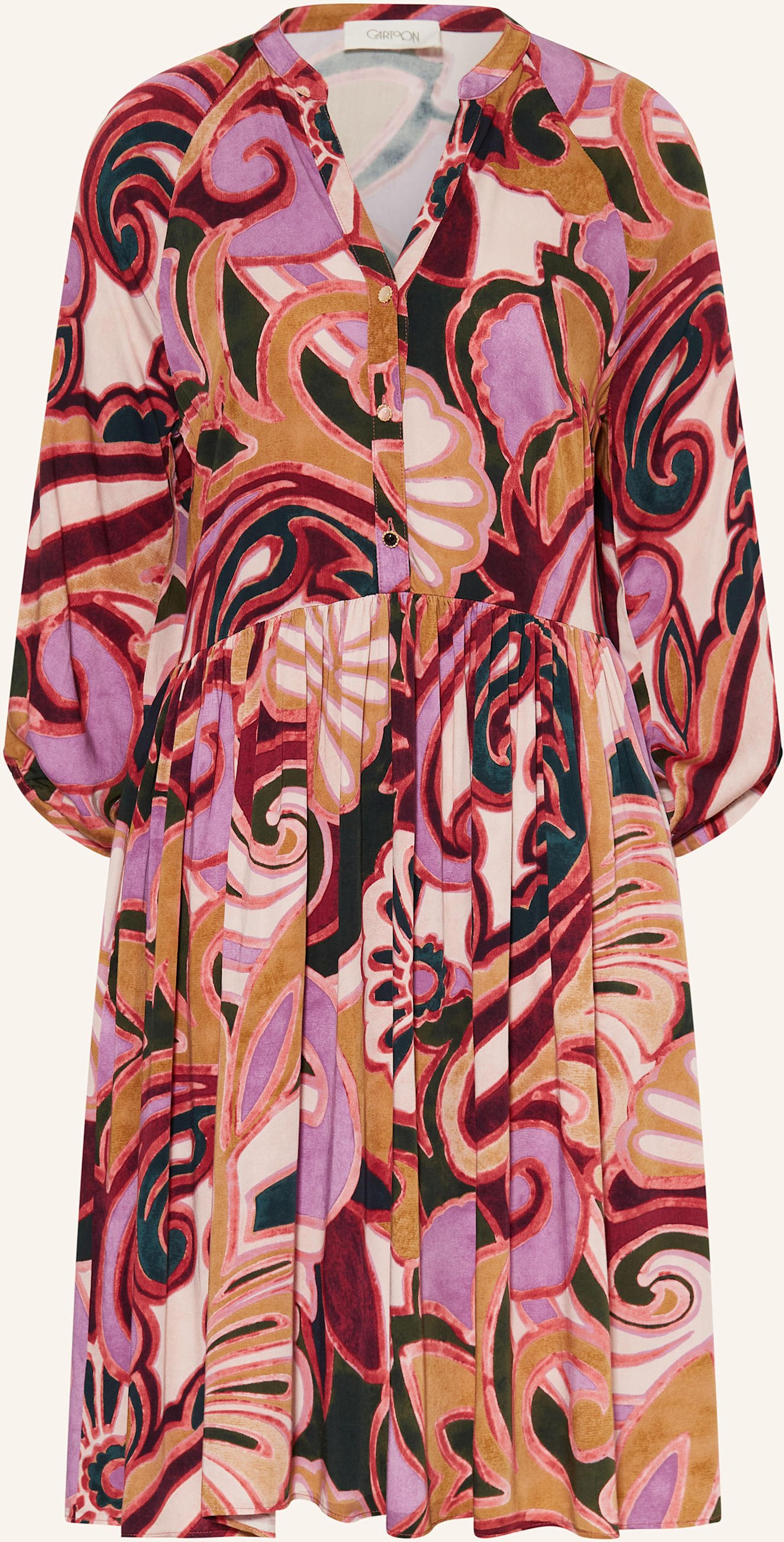 Thumbnail - Cartoon Kleid Mit 3/4-Arm rosa