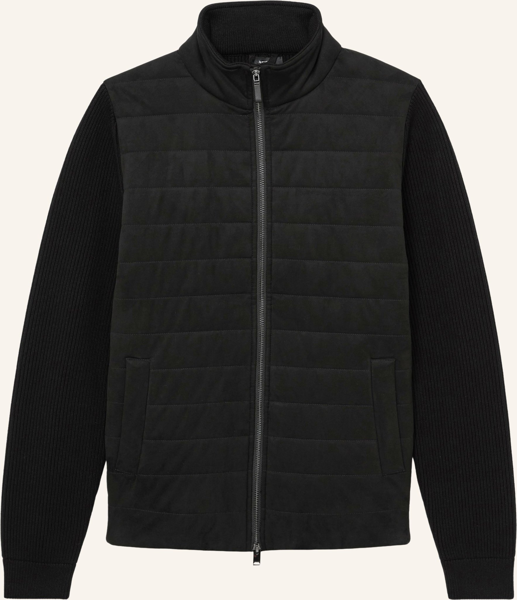 Reiss Steppjacke Bram Im Materialmix schwarz