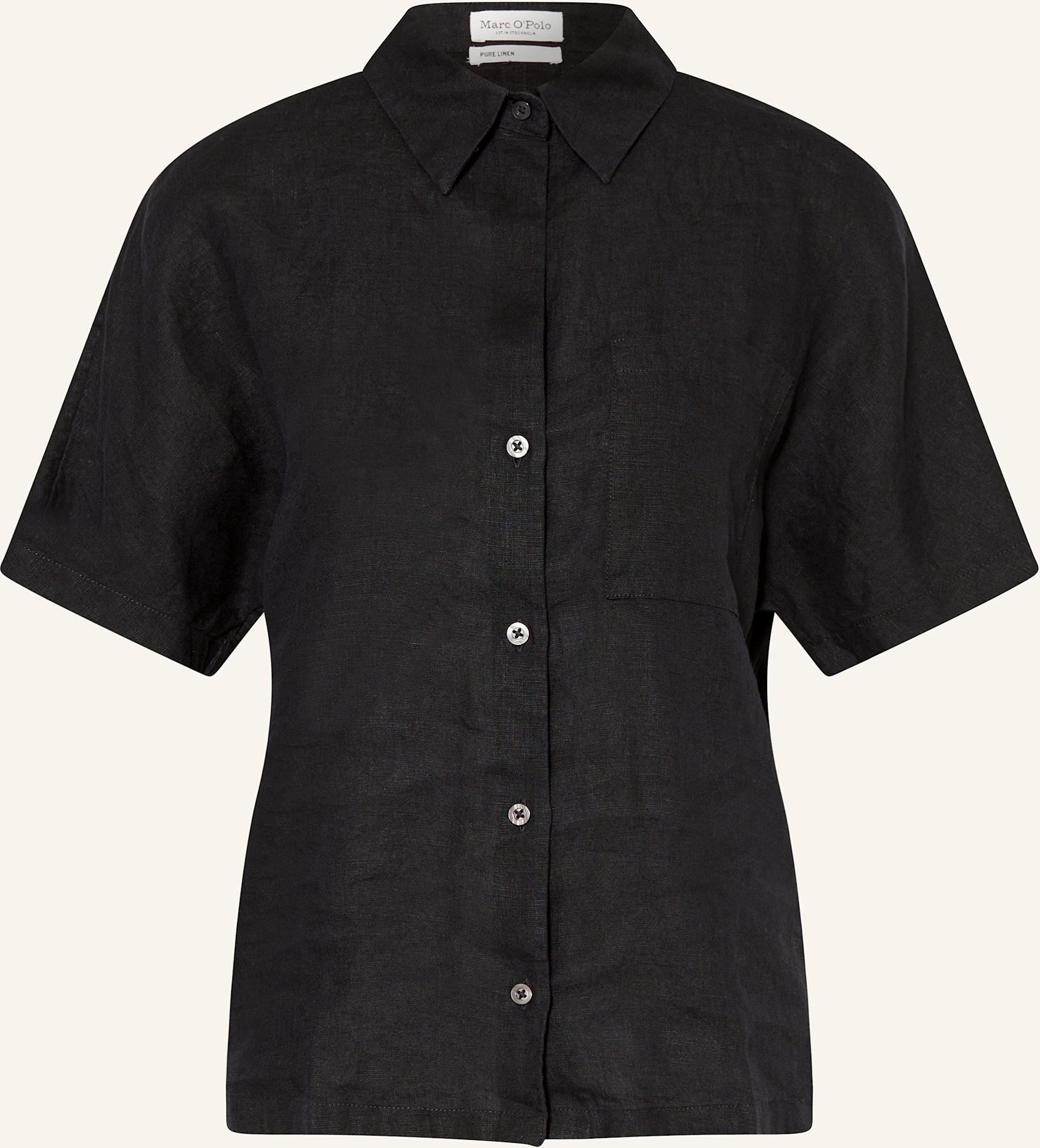 Marc O'polo Hemdbluse Aus Leinen schwarz