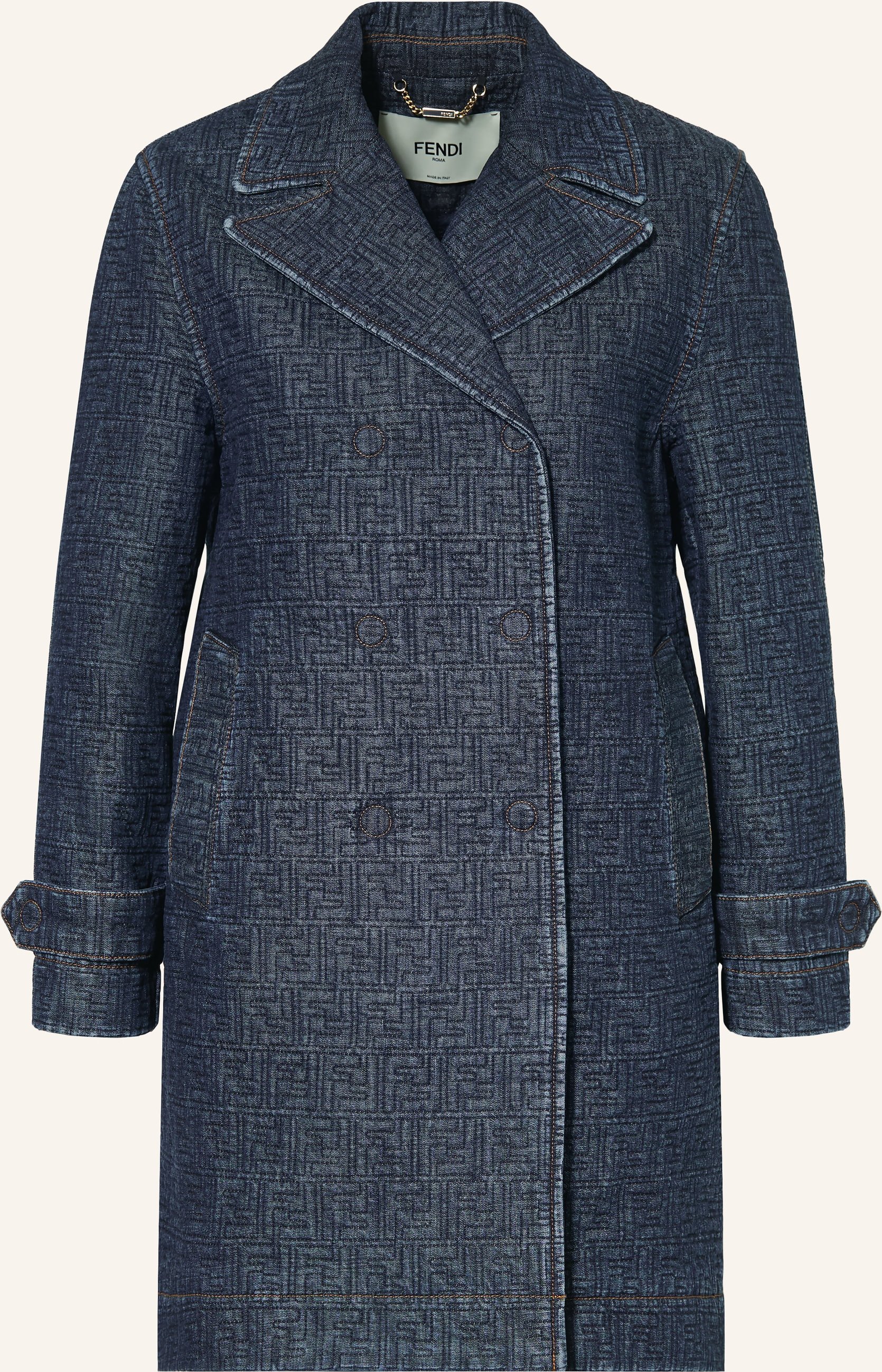Fendi Cabanjacke In Jeansoptik blau