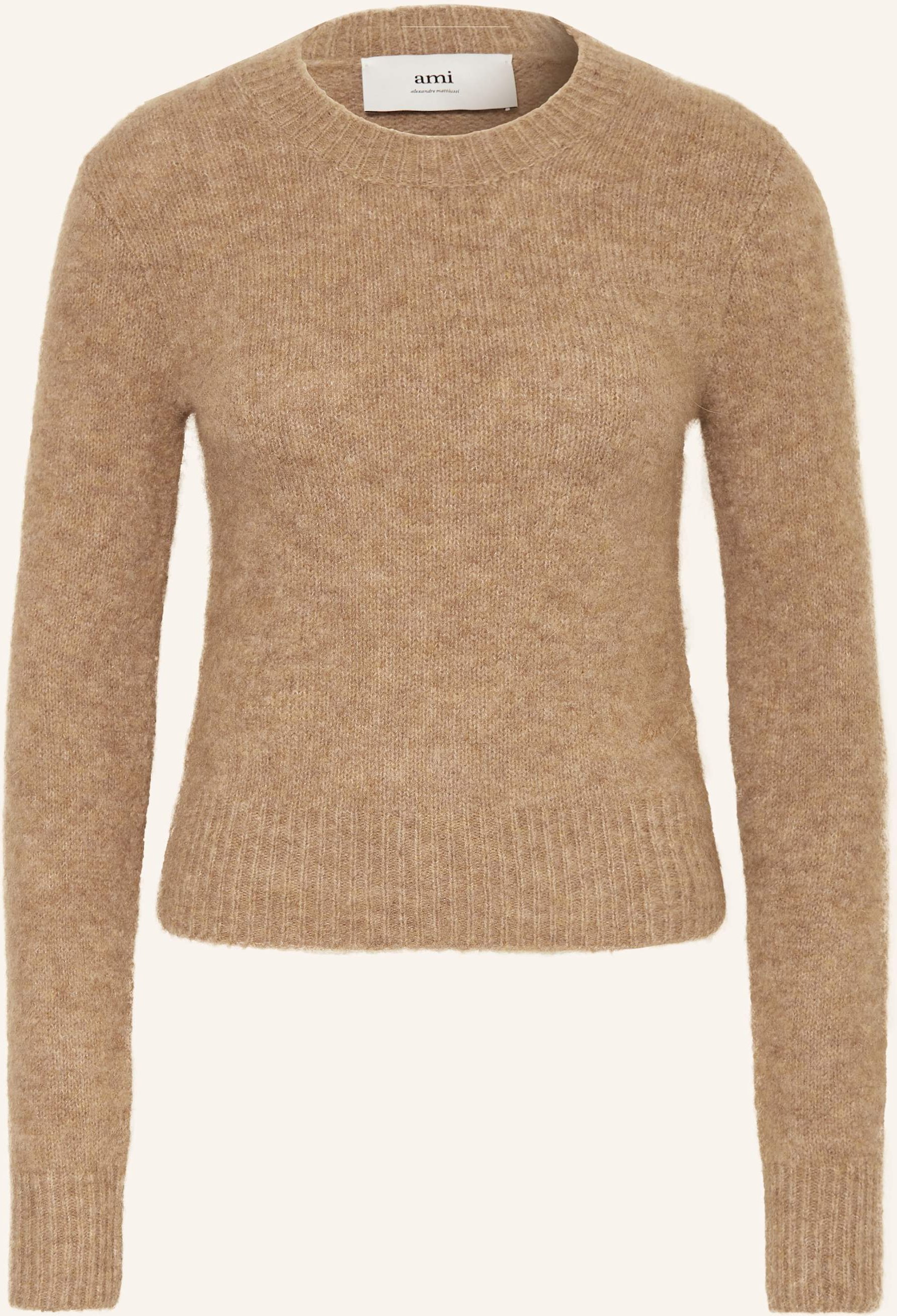 Thumbnail - Ami Paris Pullover Mit Merinowolle Und Alpaka braun