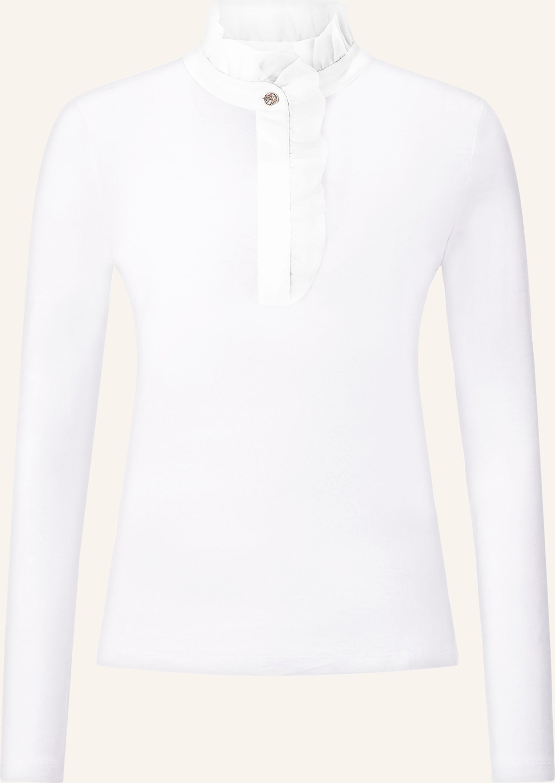 Rich & Royal Longsleeve Mit Rüschen weiss