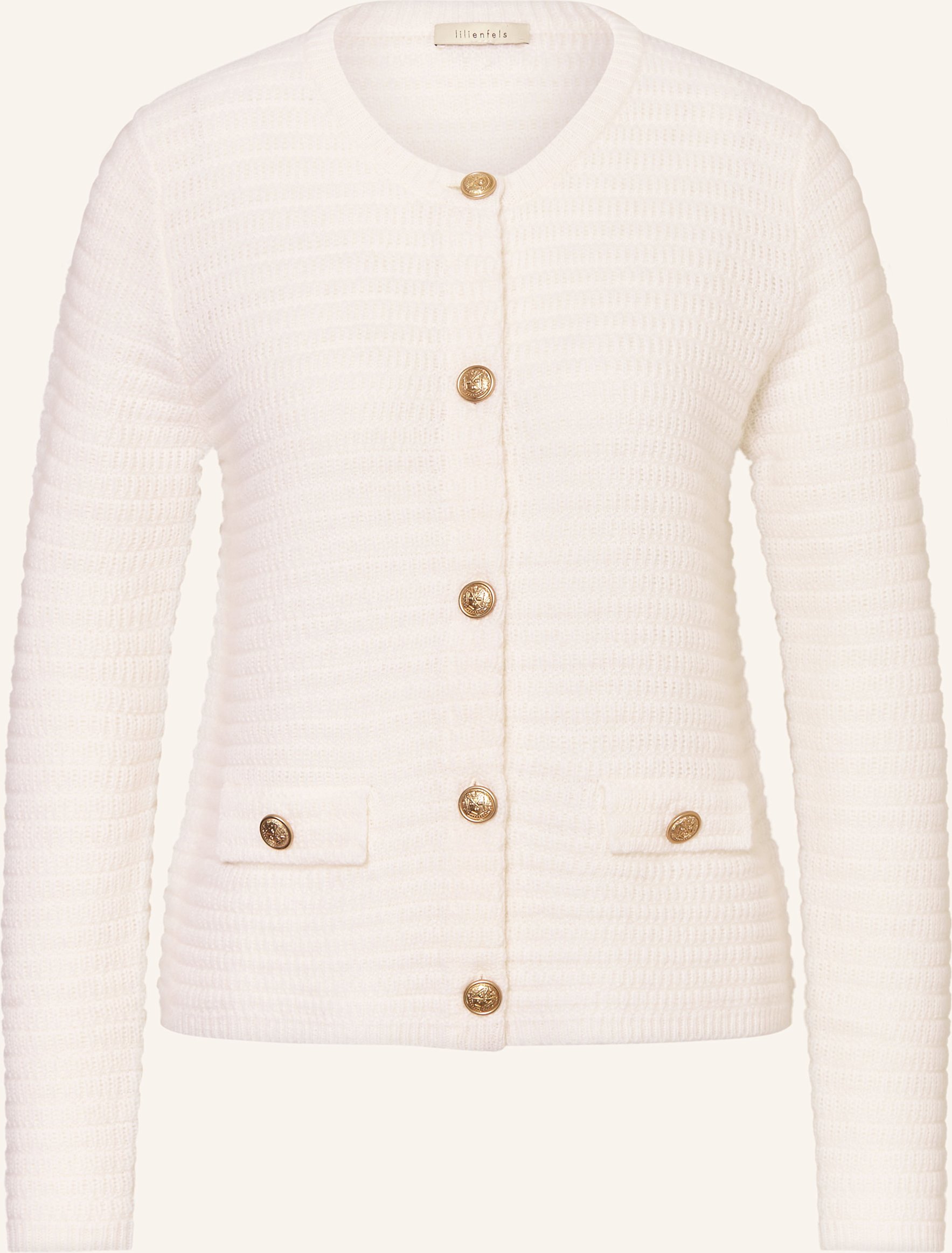 Lilienfels Strickjacke Mit Cashmere weiss