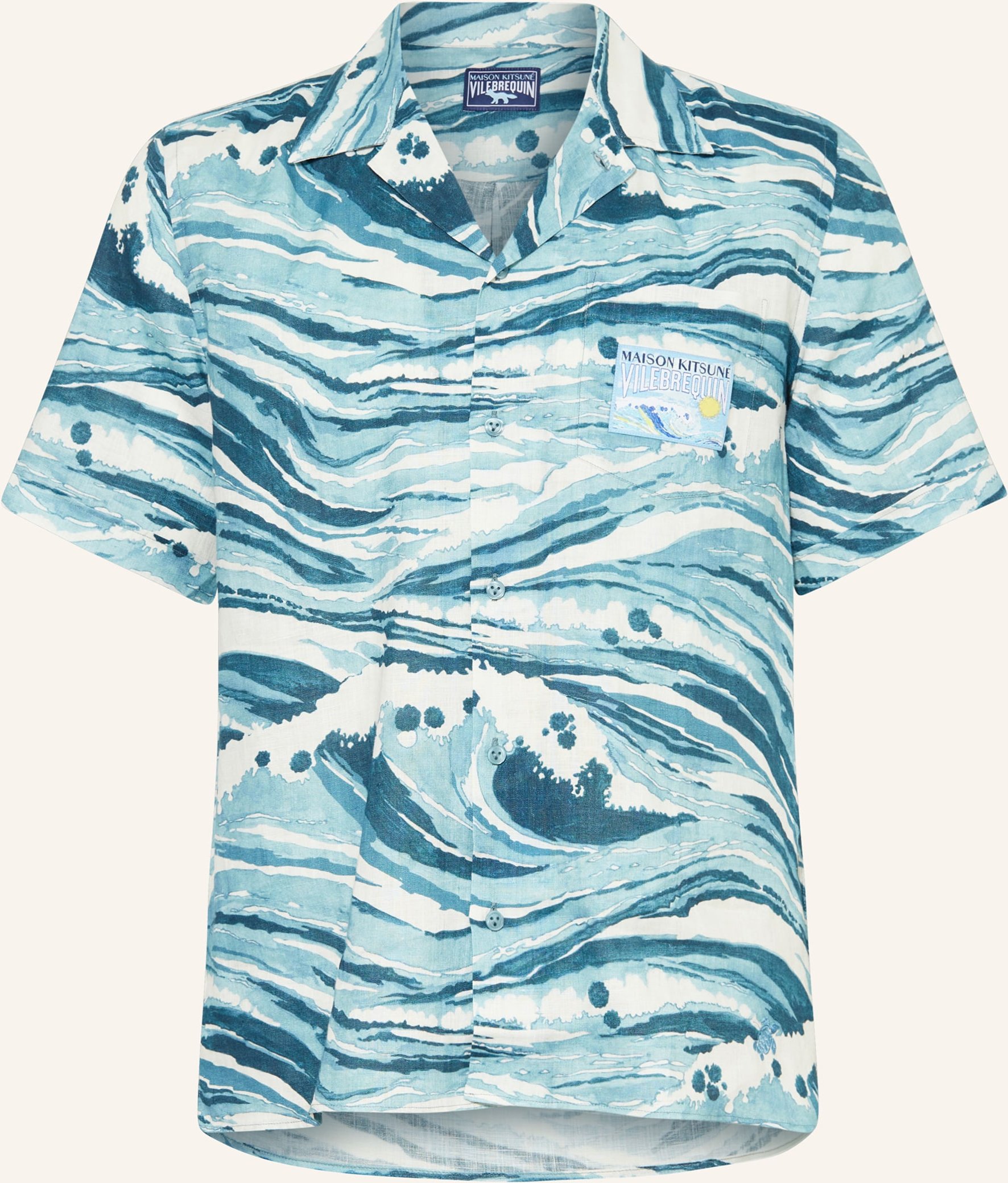 Vilebrequin Resorthemd Charli Regular Fit Aus Leinen blau