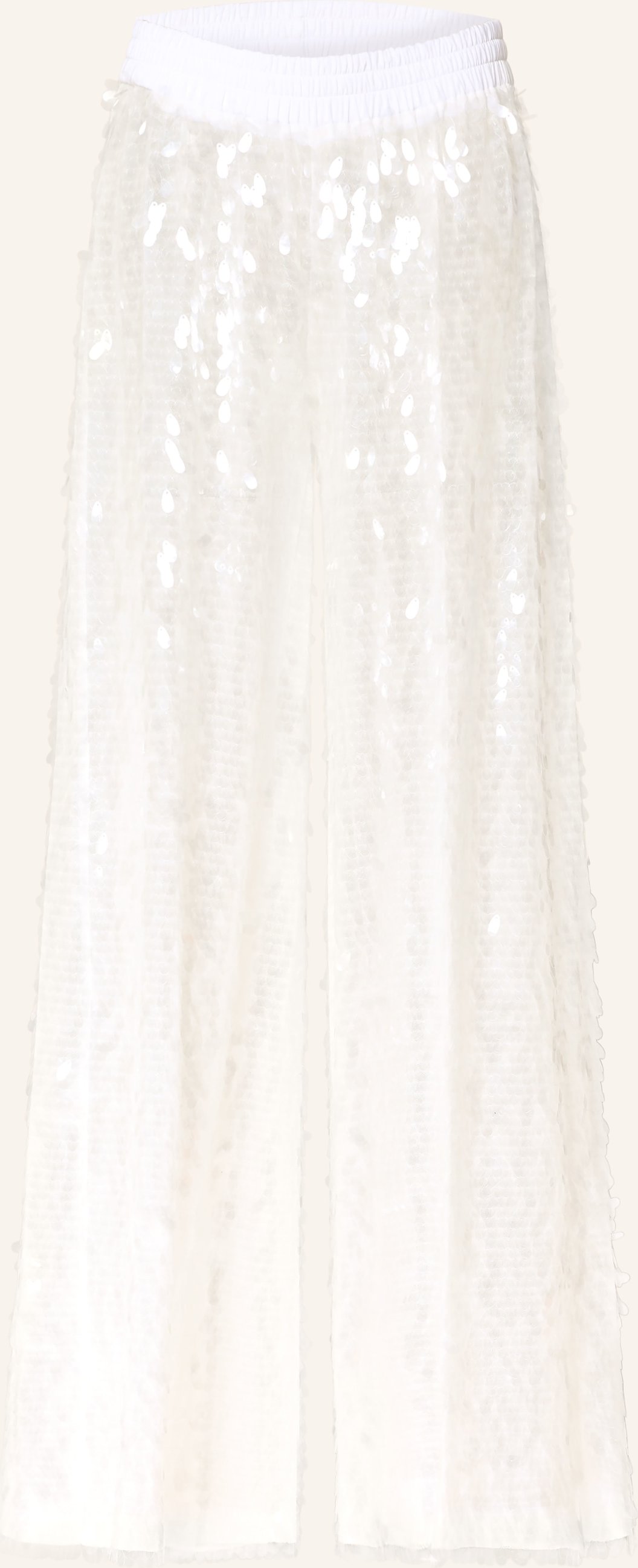Norma Kamali Hose Mit Pailletten weiss