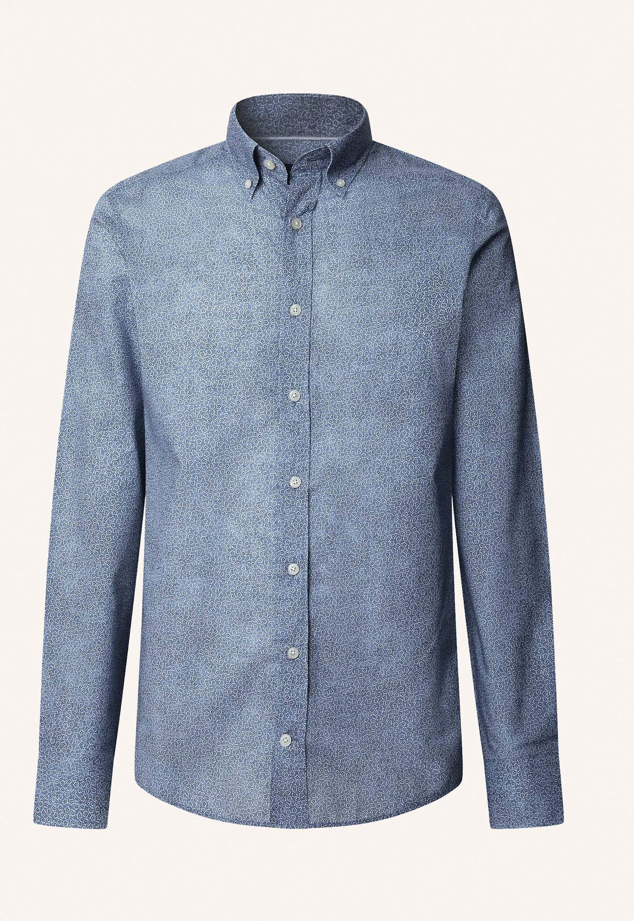 Hackett London Freizeithemd Painted Floral Print blau