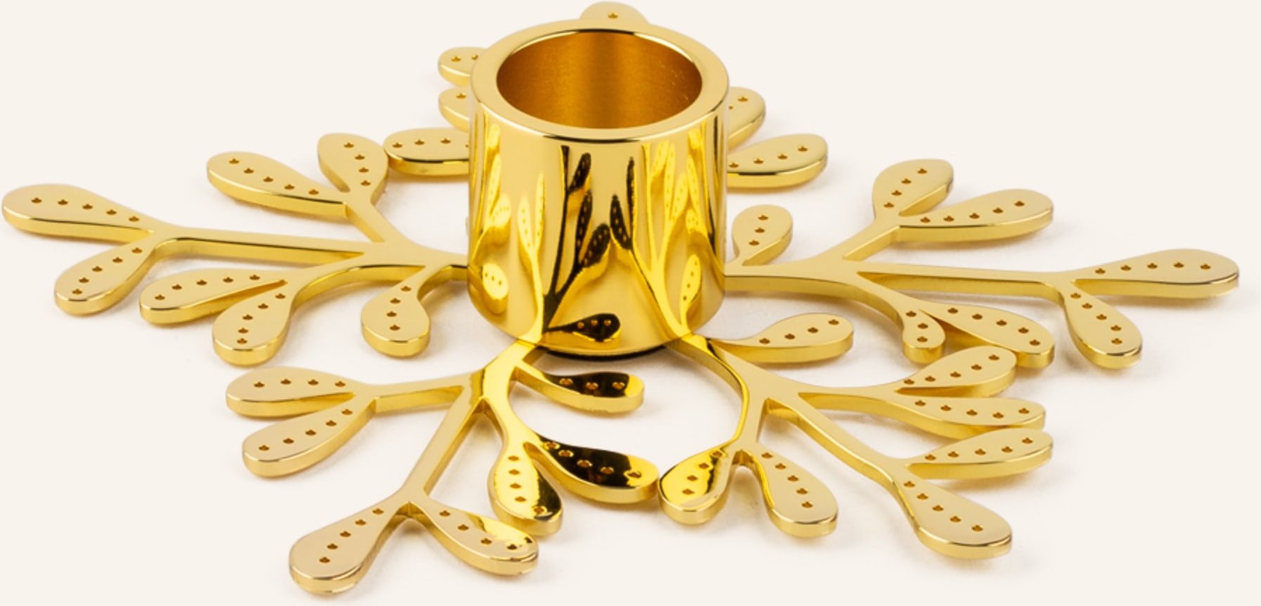 Cooee Design Kerzenhalter Mistletoe gold