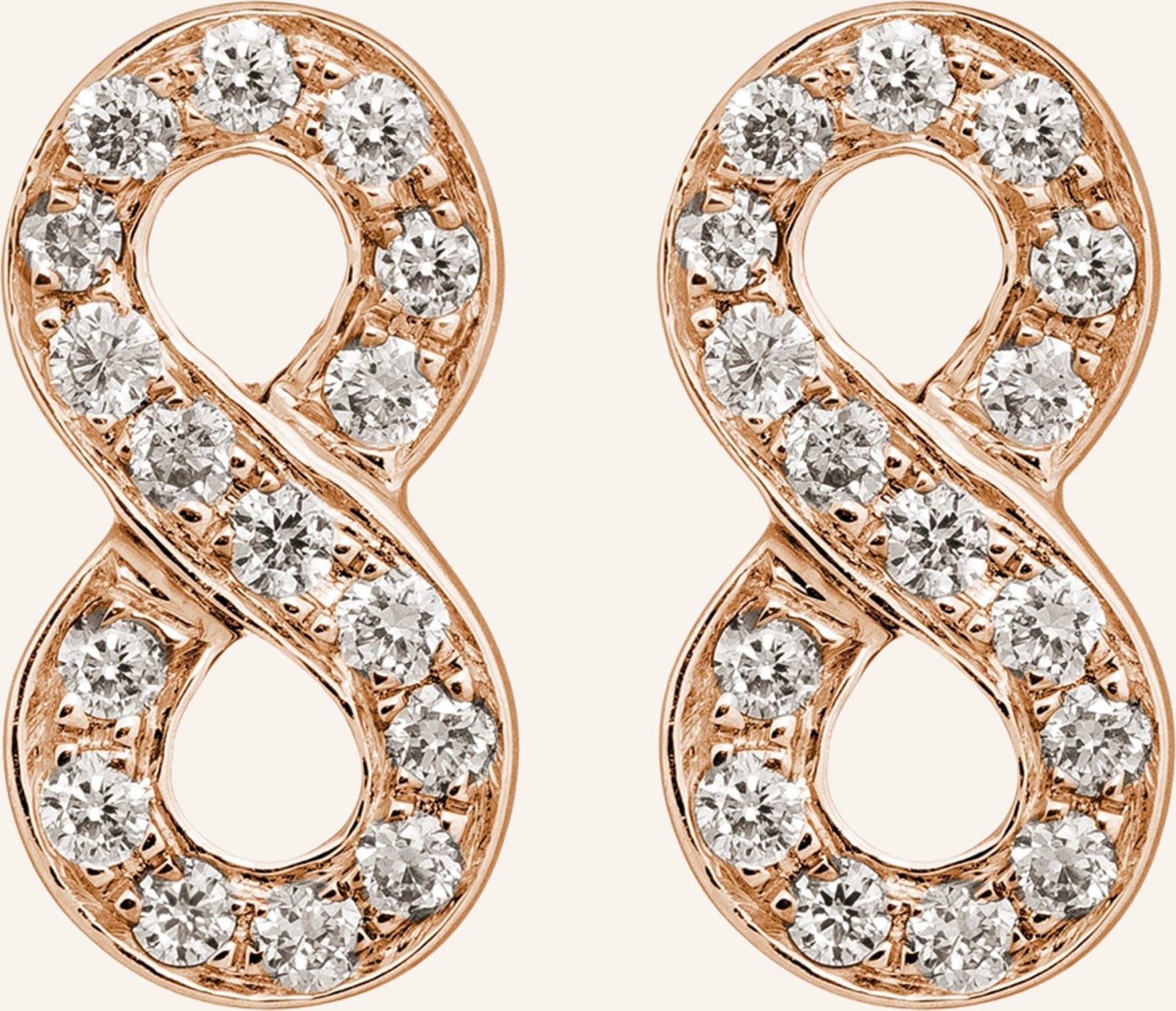 Cada Ohrstecker Tiny Infinity rosegold