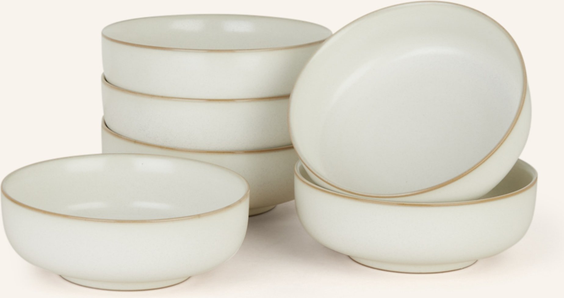 Ferm Living 6er-Set Schalen Sekki weiss