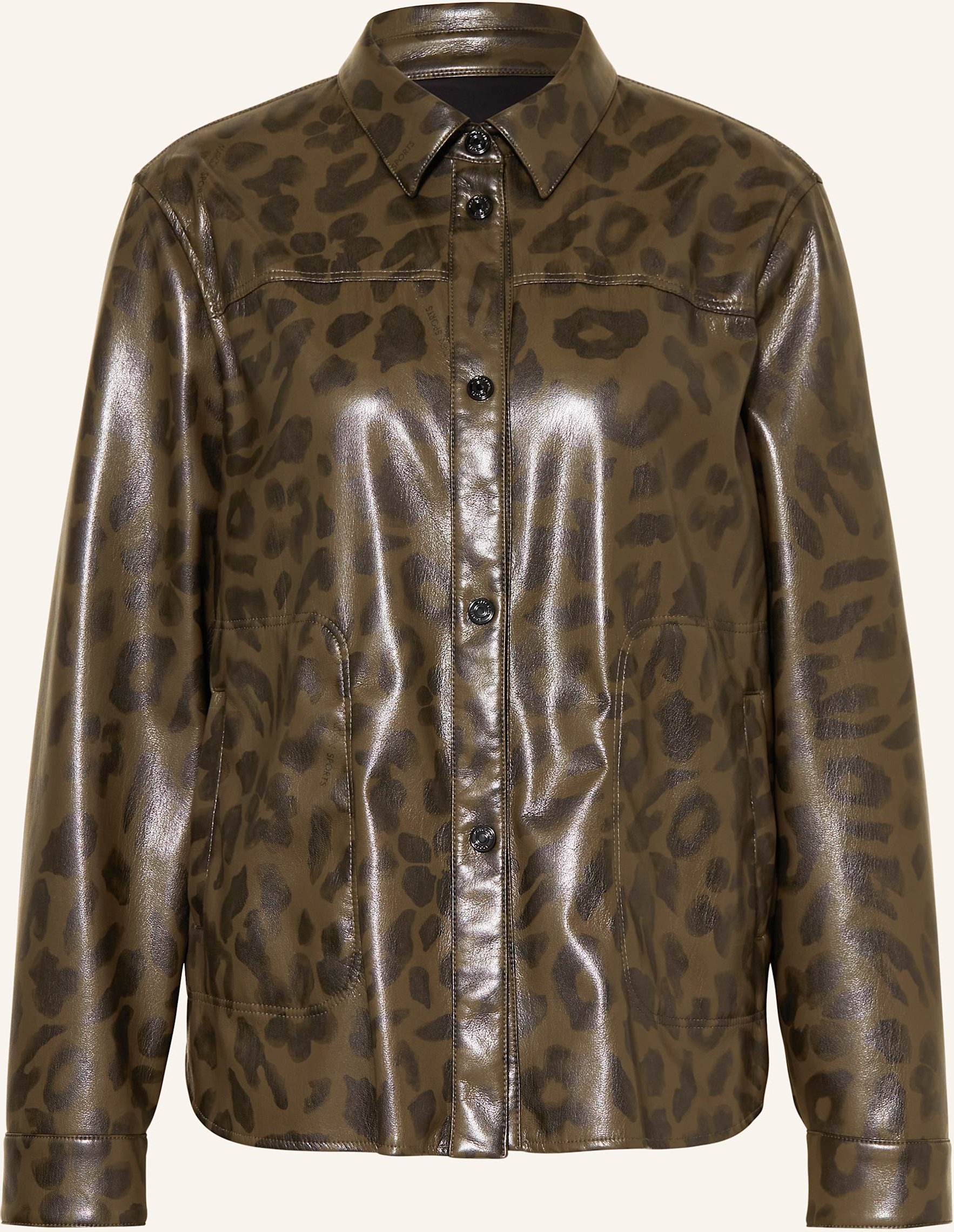 Marc Cain Hemdbluse In Lederoptik gruen