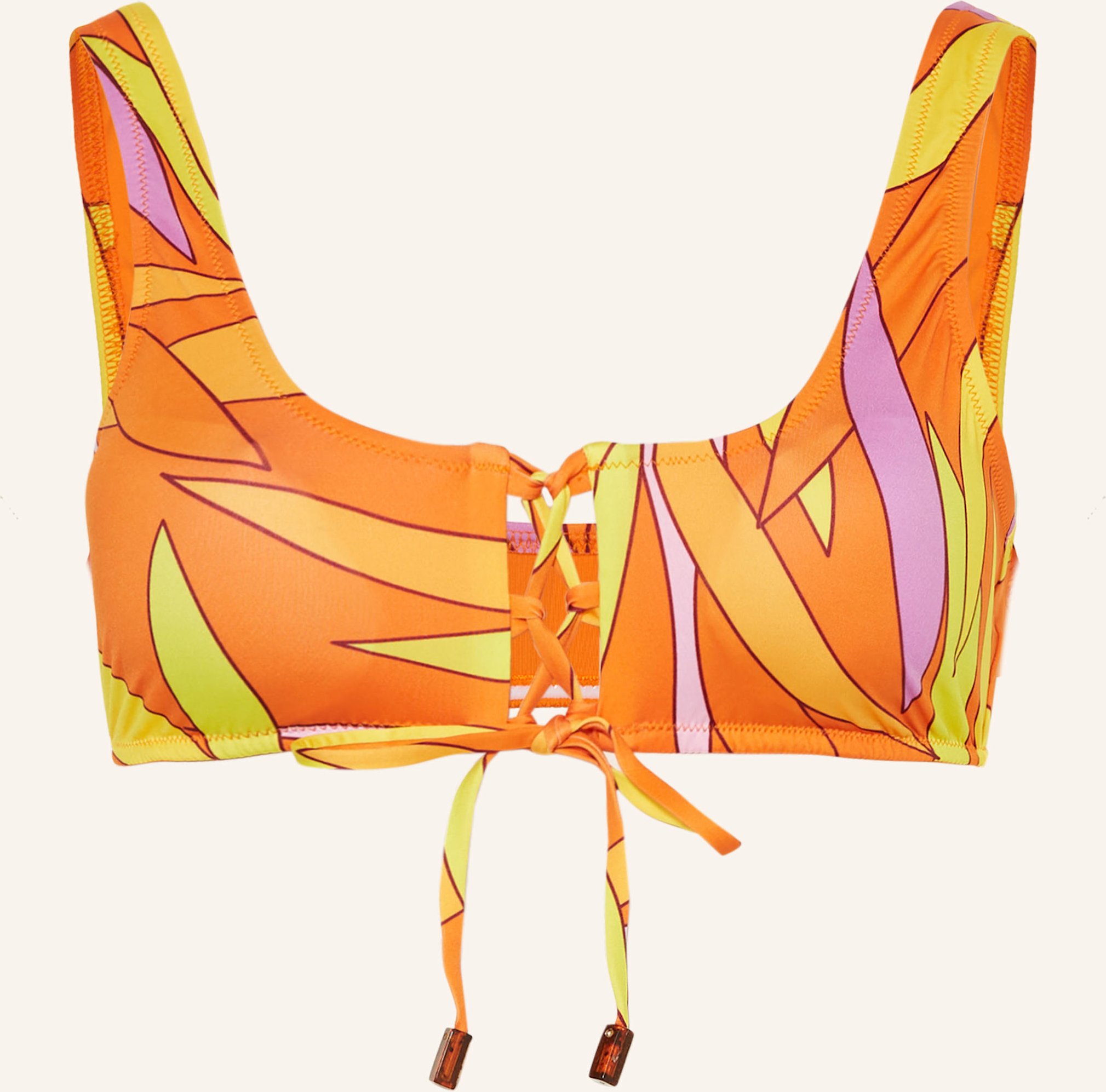 Vilebrequin Bustier-Bikini-Top Madrague Lassy orange